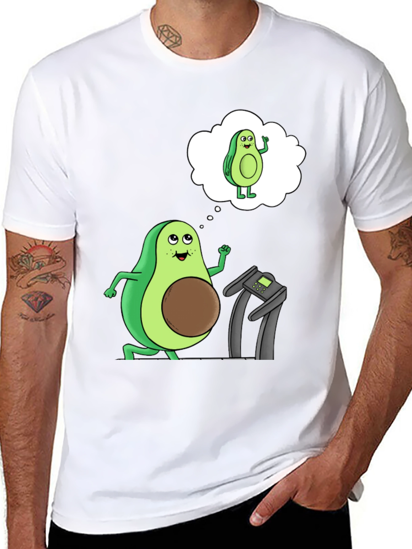 Black Avocado Gym Humor T-Shirt view 8
