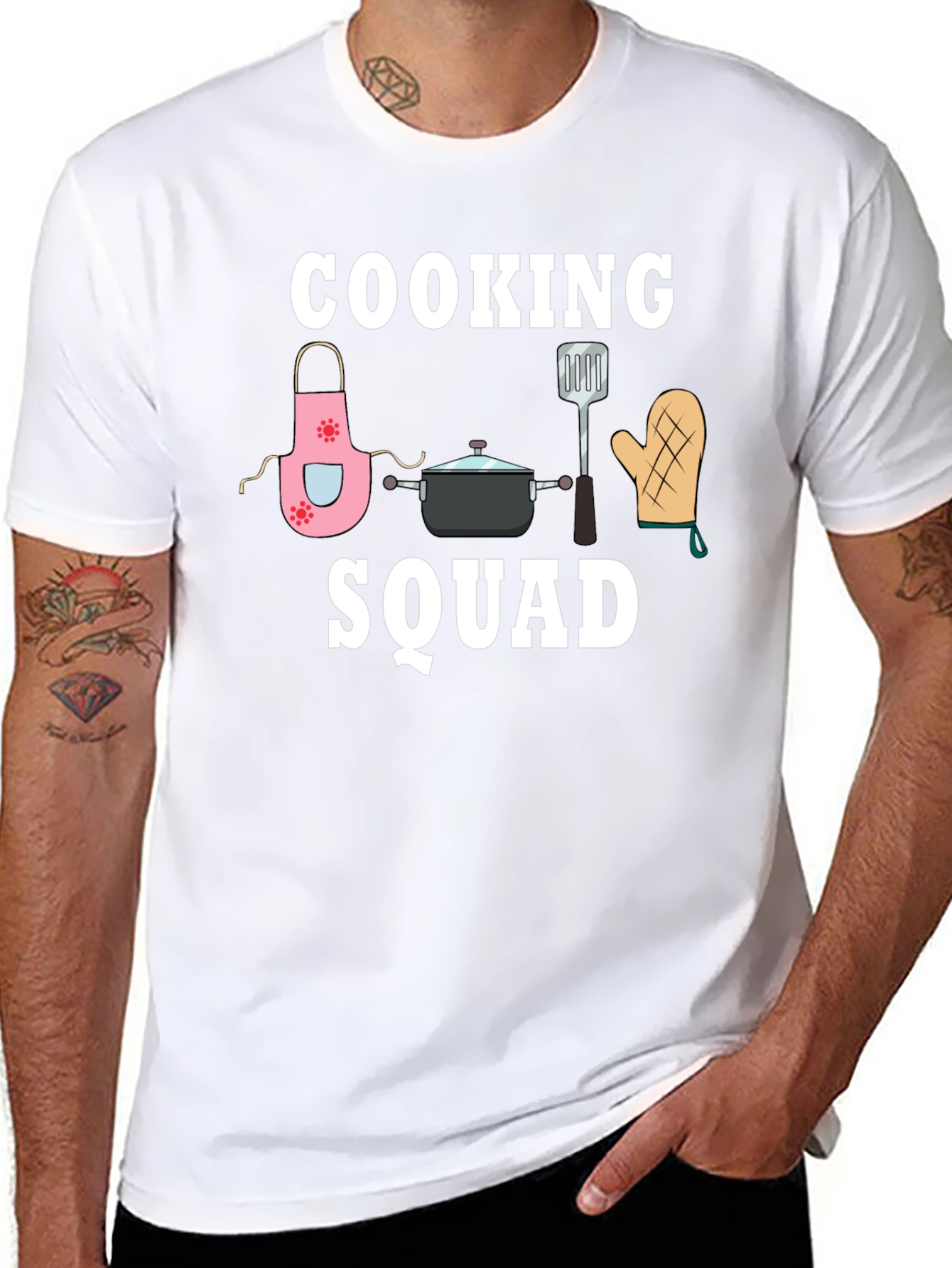 Black Cooking Squad Graphic Tee - Chef Team T-Shirt view 8