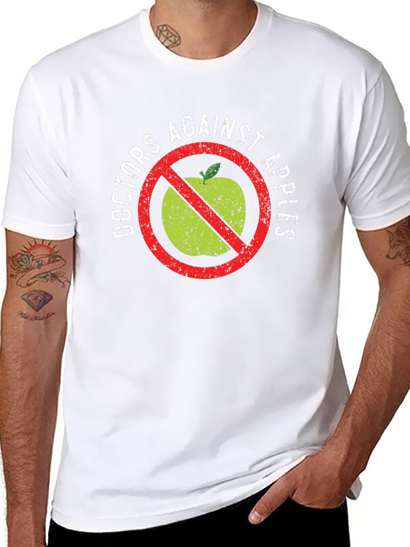 Doctors Against Apples Graphic T-Shirt - 8