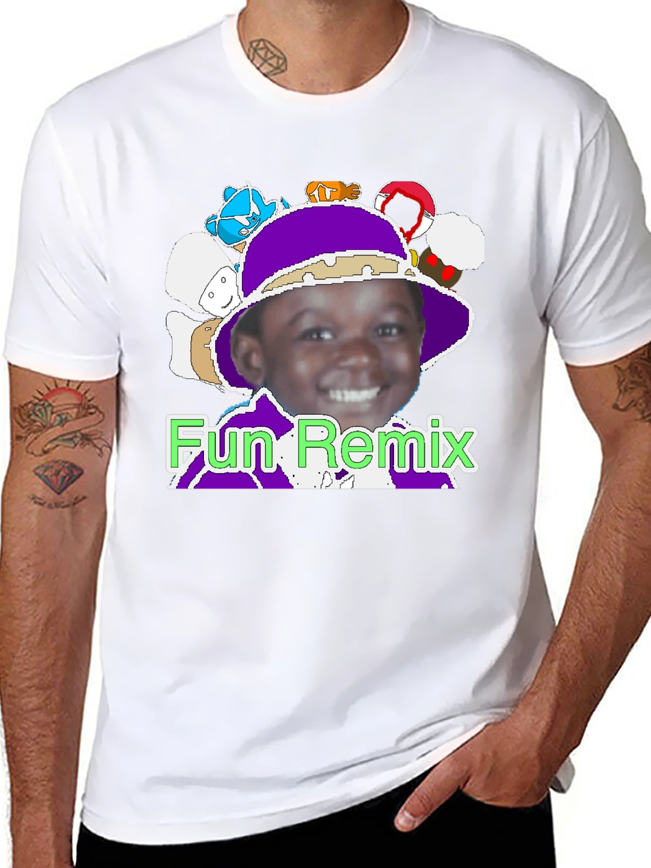 Black Fun Remix Graphic T-Shirt view 8