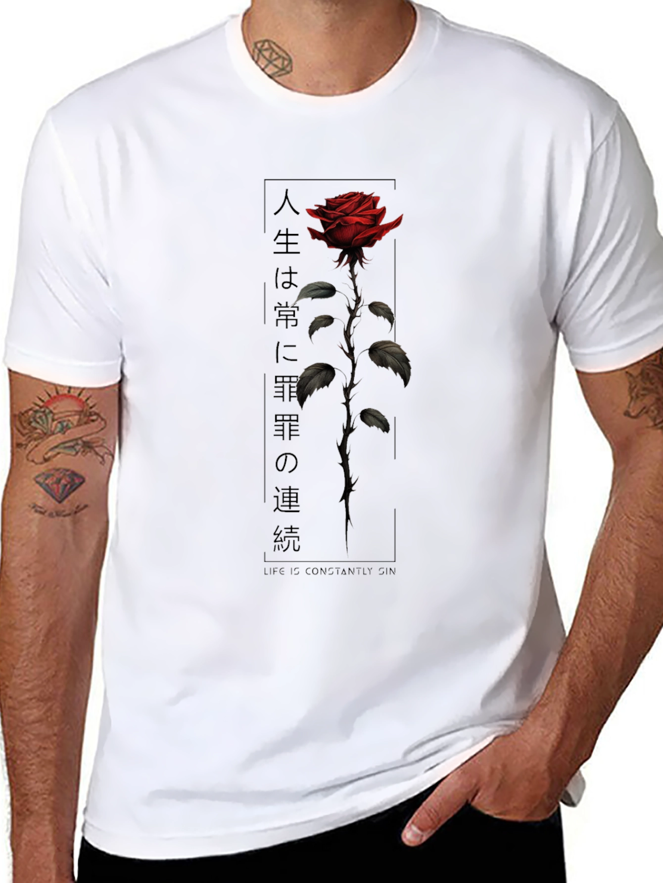 Black Rose Graphic T-Shirt - Stylish Black Tee view 8