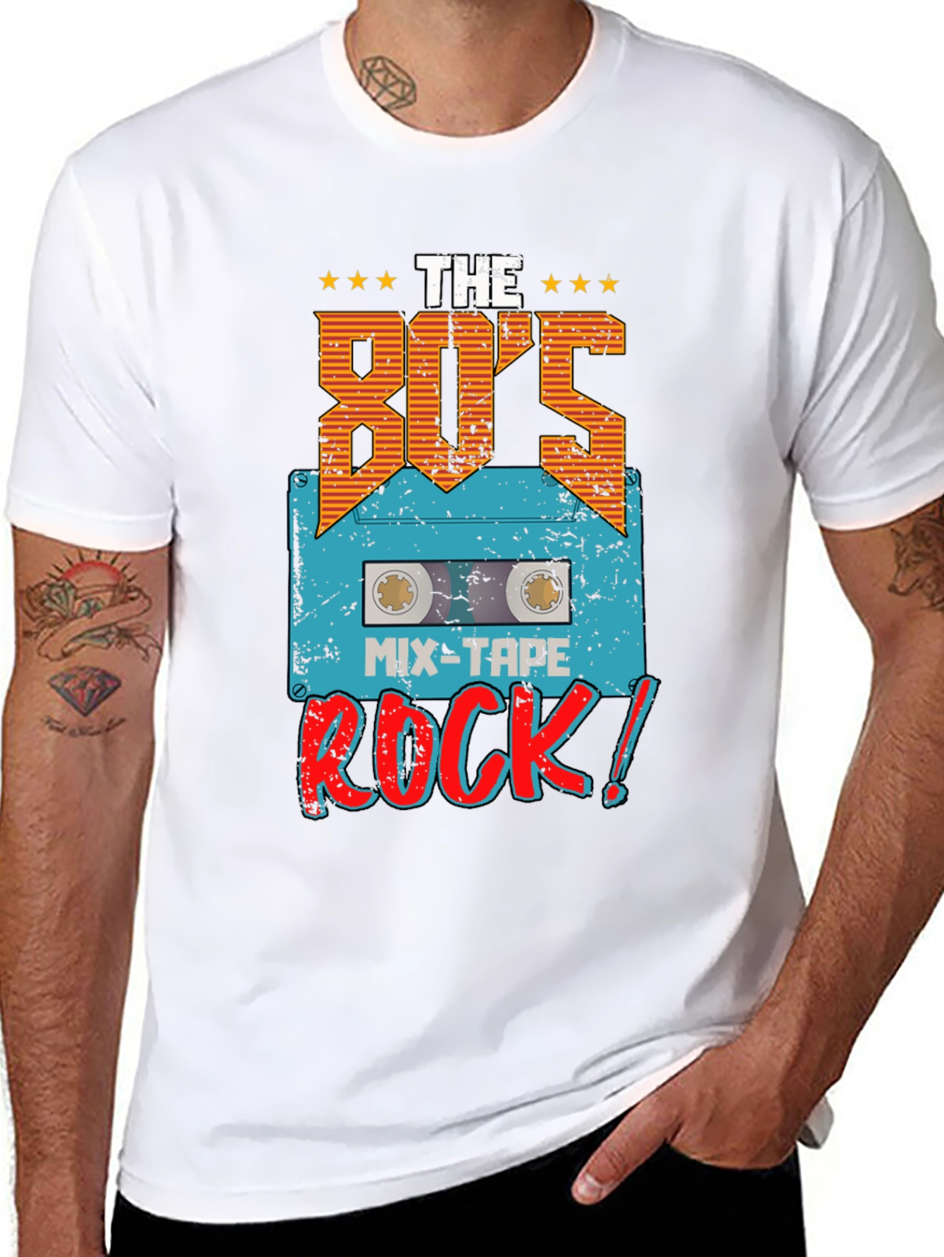 Black 80's Mix-Tape Rock T-Shirt view 8