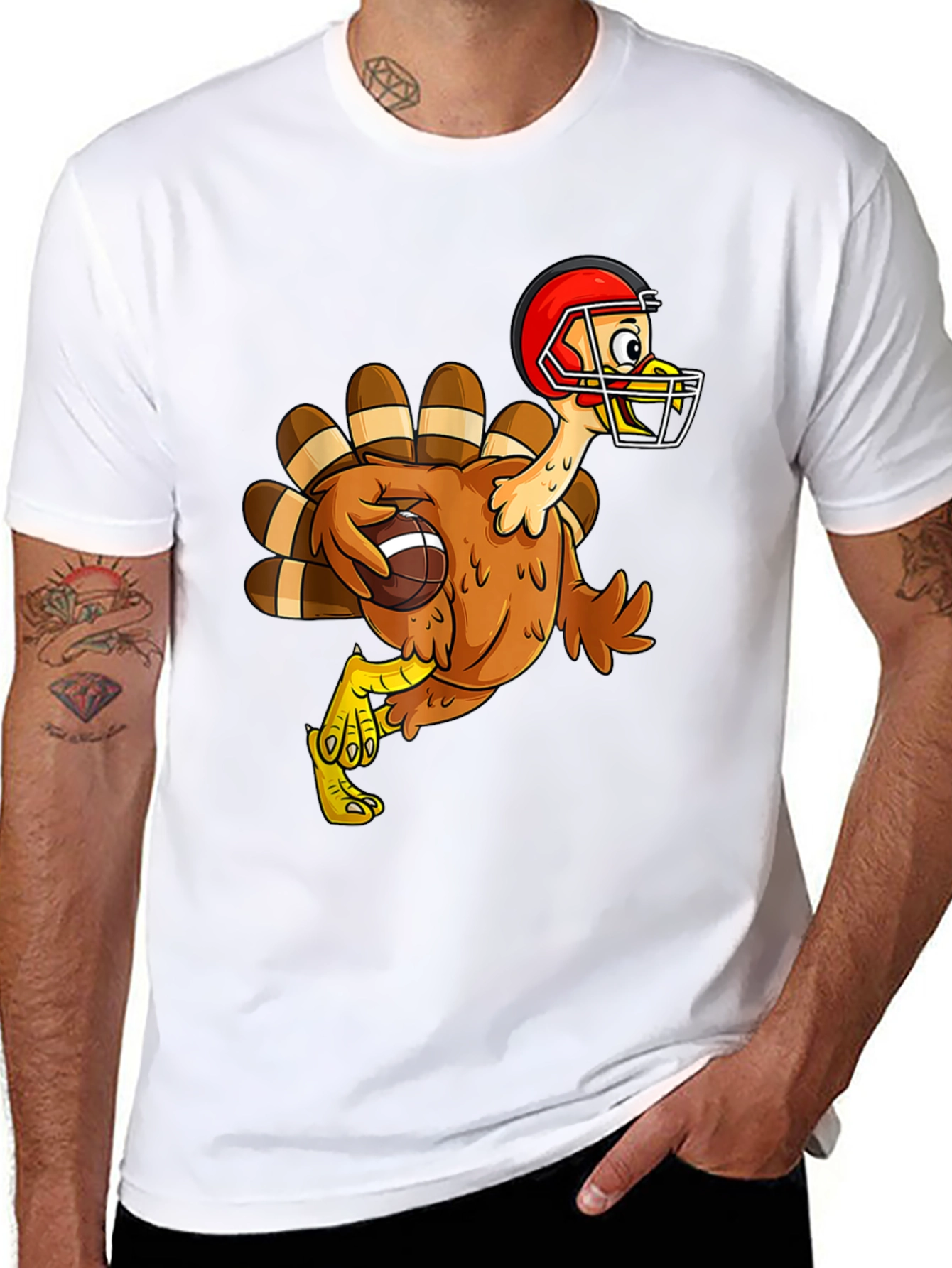 Black Turkey Football T-Shirt view 8