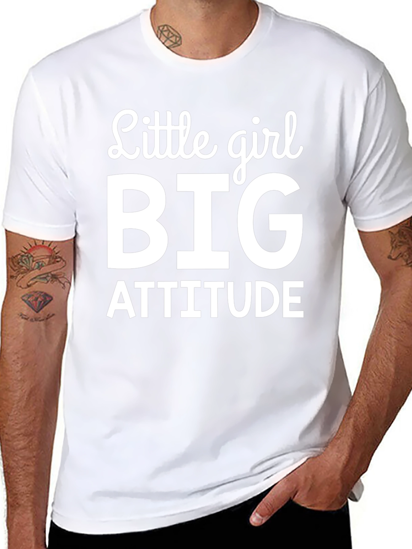 Black Little Girl Big Attitude T-Shirt - Adult Unisex view 8