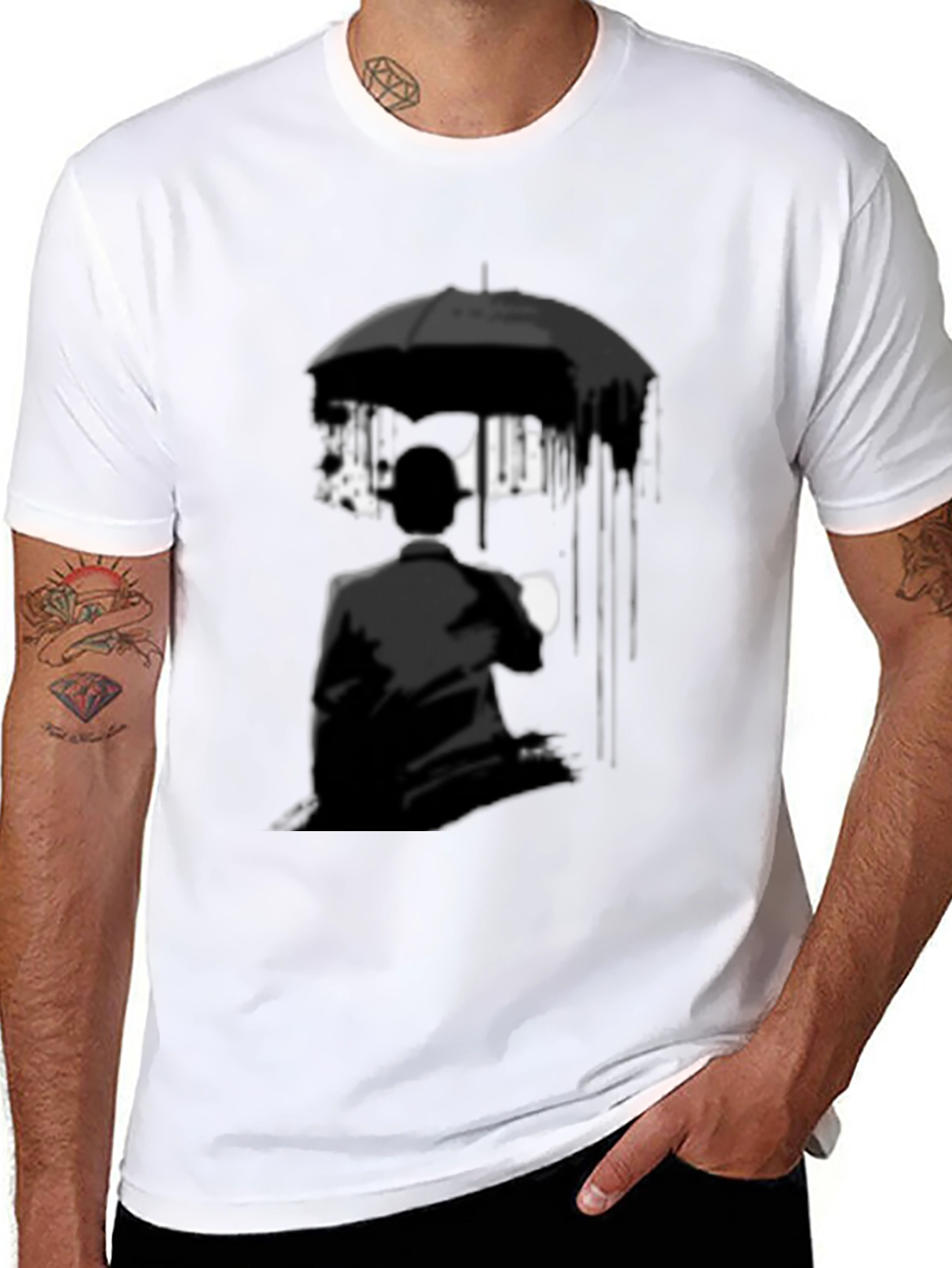 Black Umbrella Academy Style Graphic Tee - Black view 8