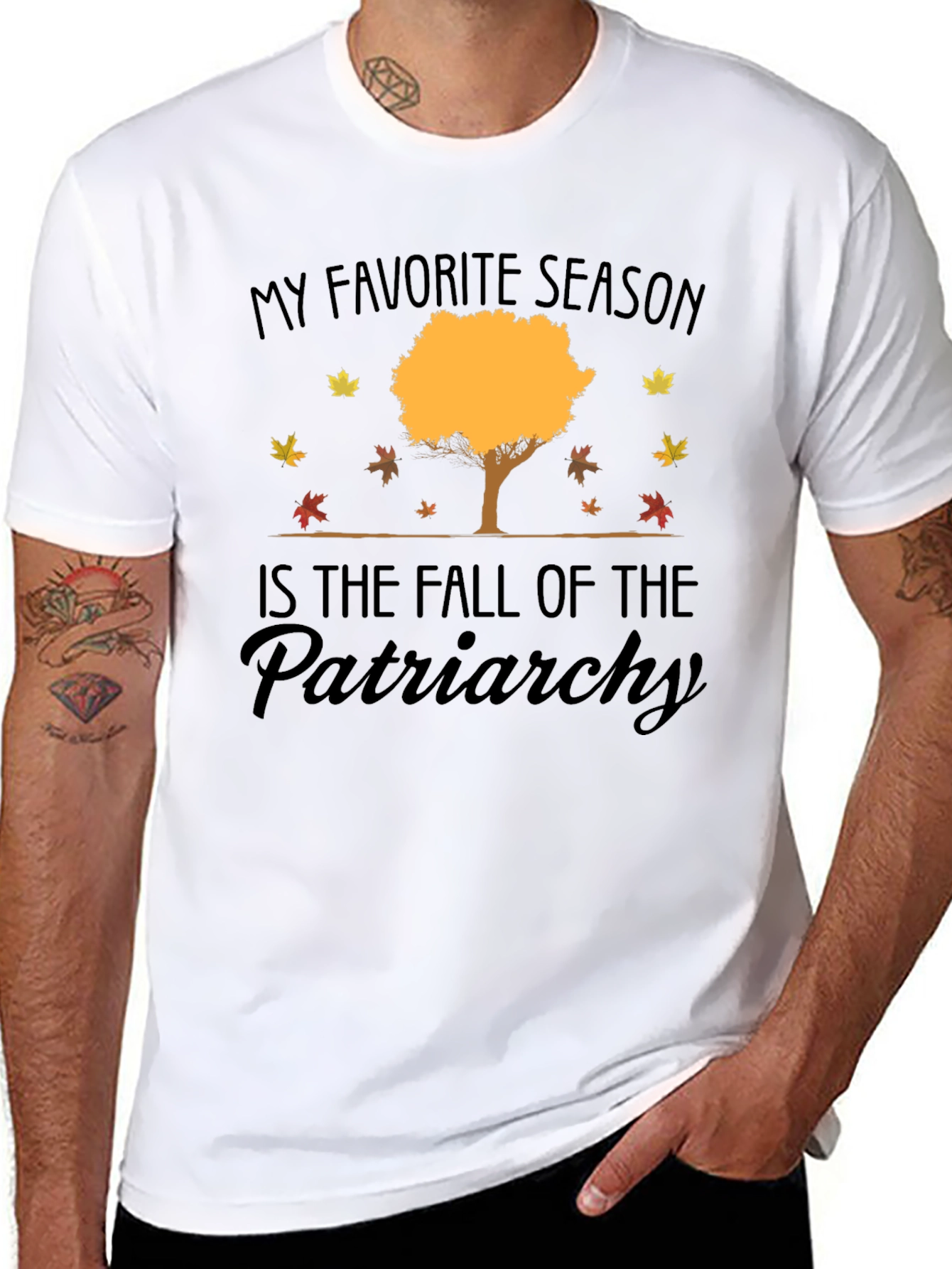 Black Fall of the Patriarchy Tee view 8