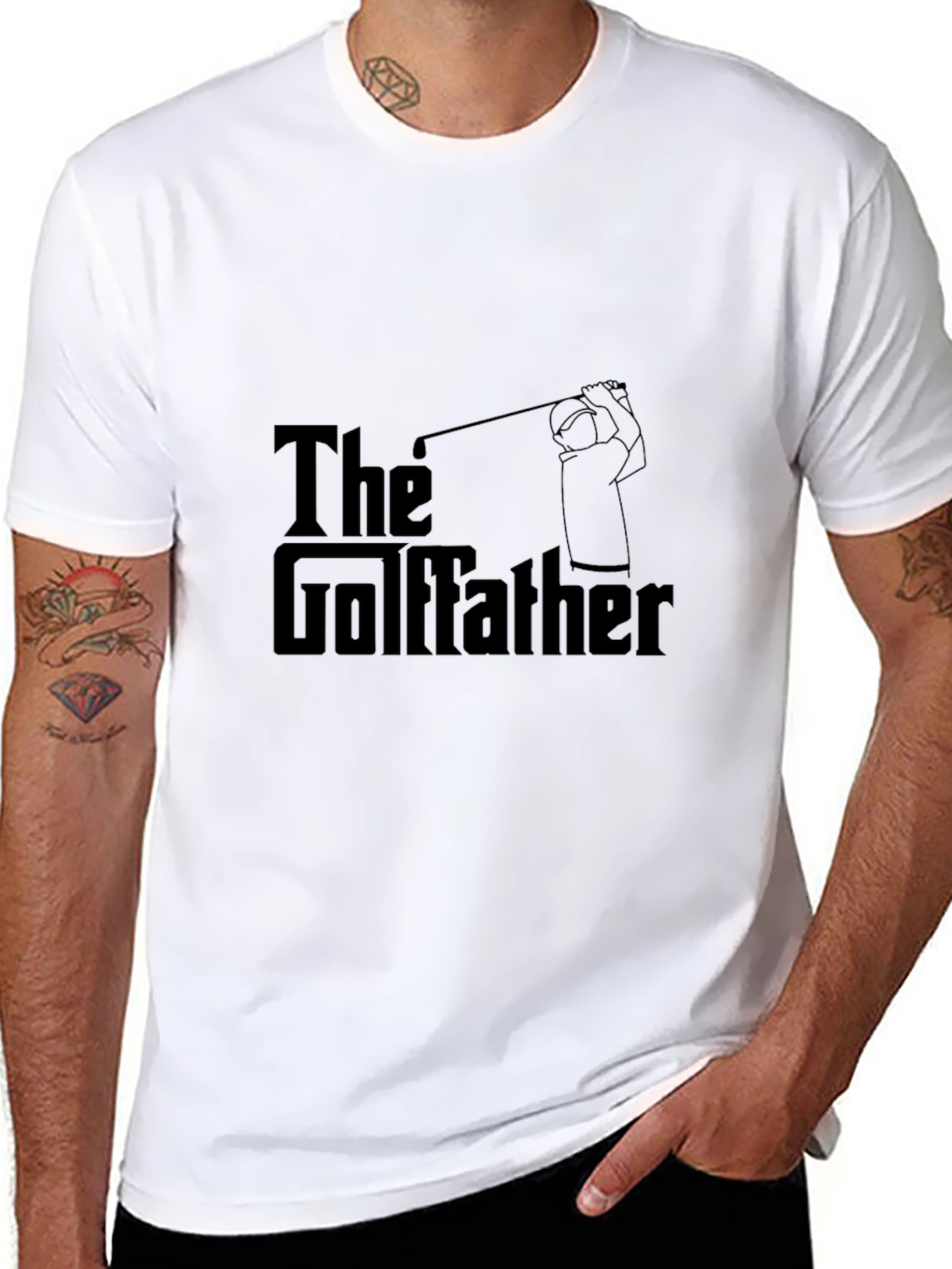 Black The Golfather T-Shirt - Golfing Humor Tee view 8