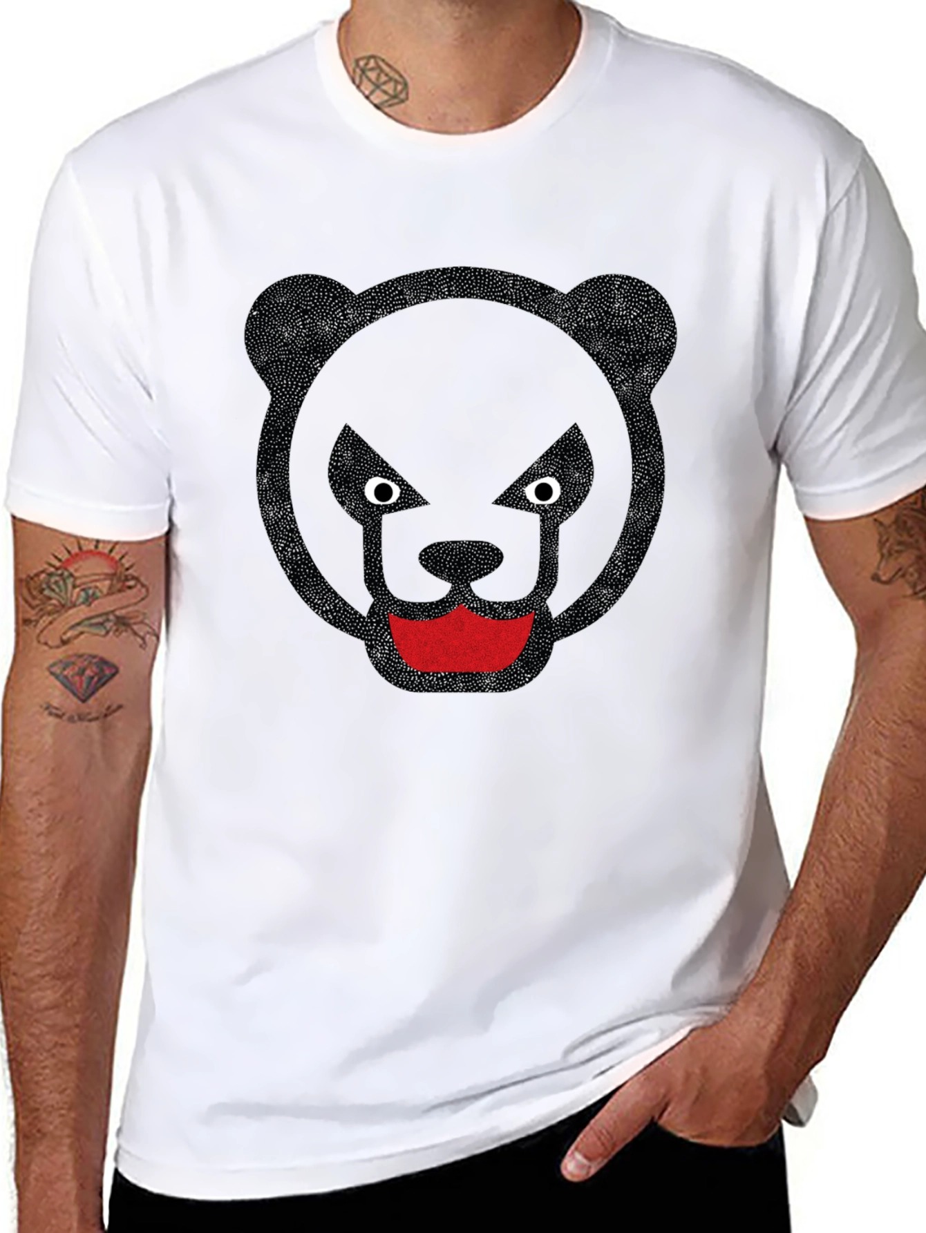 Black Bear Graphic Black T-Shirt view 8