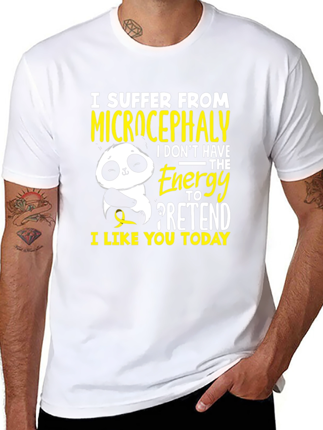 Black Microcephaly Panda T-Shirt - Energy to Pretend view 8