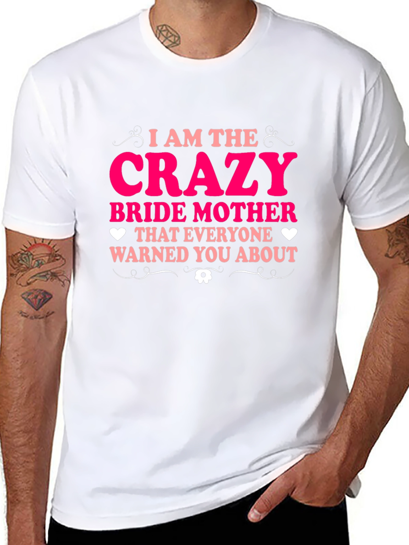 Black Crazy Bride Mother Tee view 8