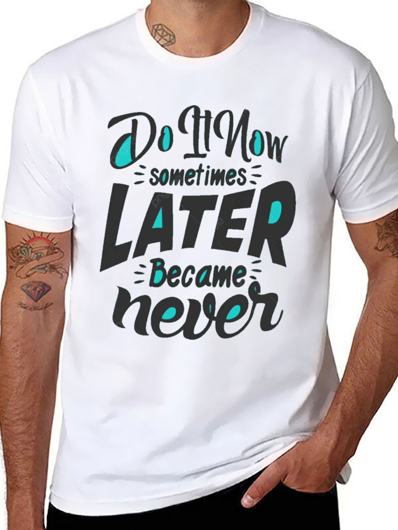 Black Do it Now T-Shirt view 8