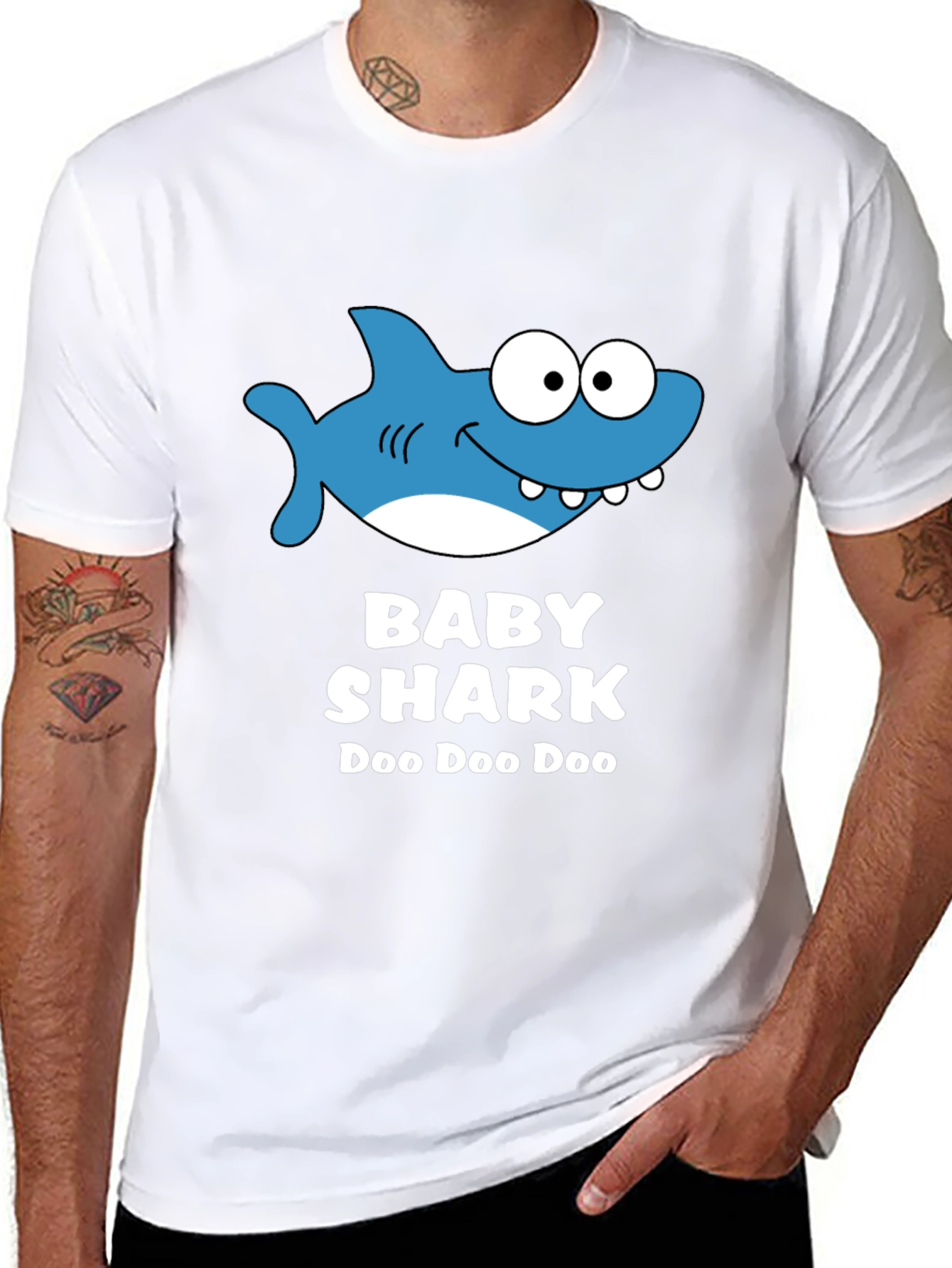 Black Baby Shark Doo Doo Doo T-Shirt view 8