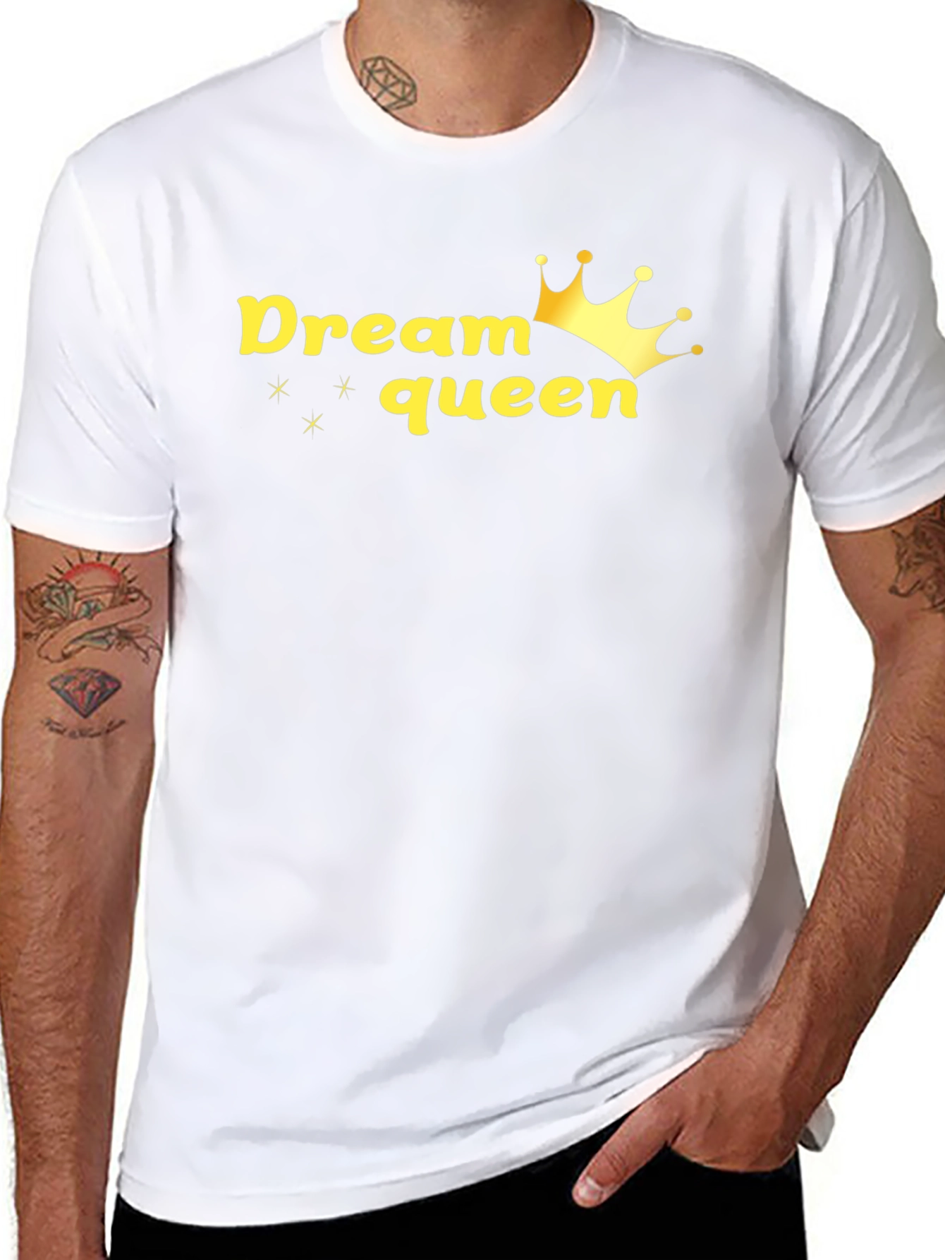 Black Dream Queen Graphic Black T-Shirt view 8