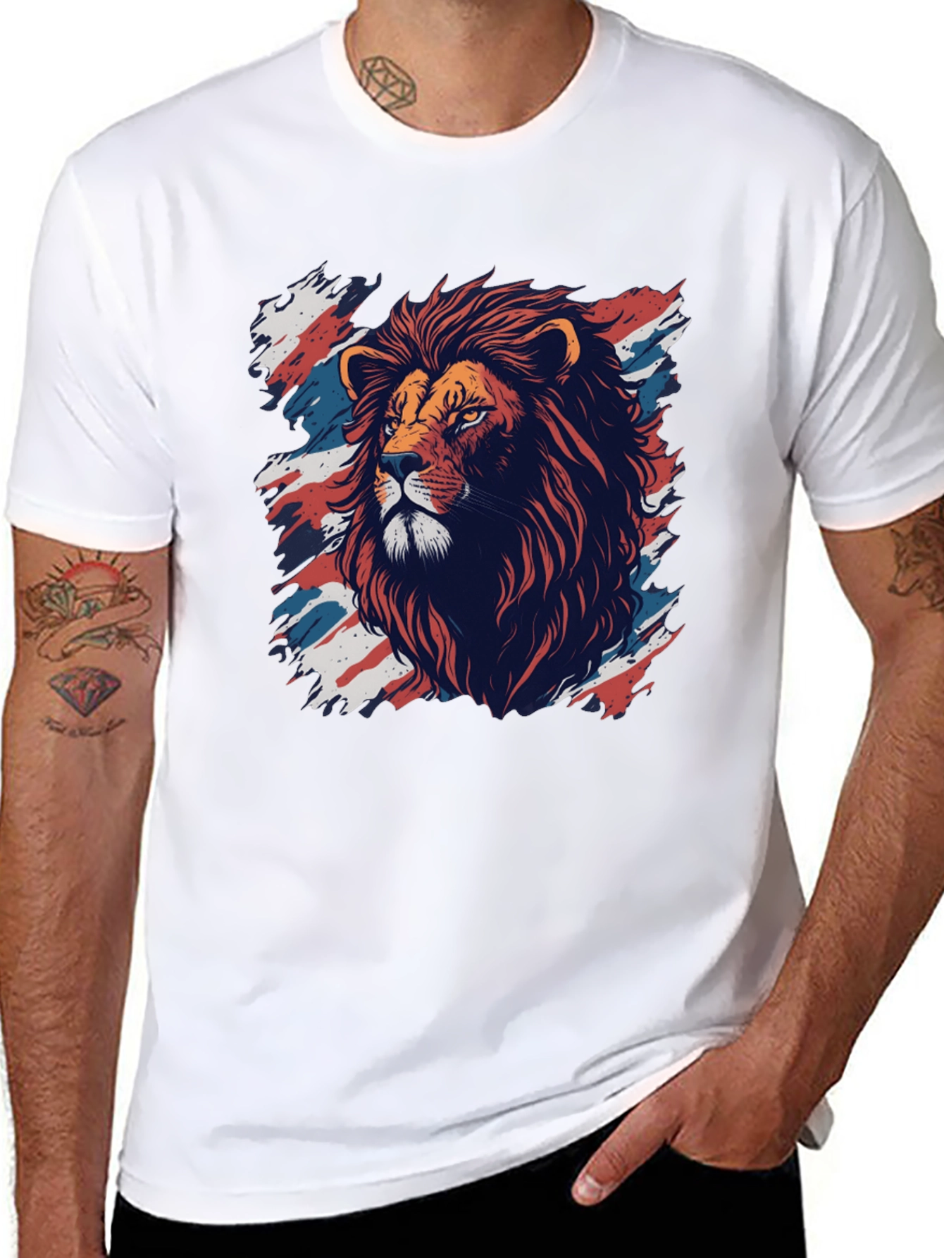 Black Lion Graphic T-Shirt - Bold Artistic Design view 8