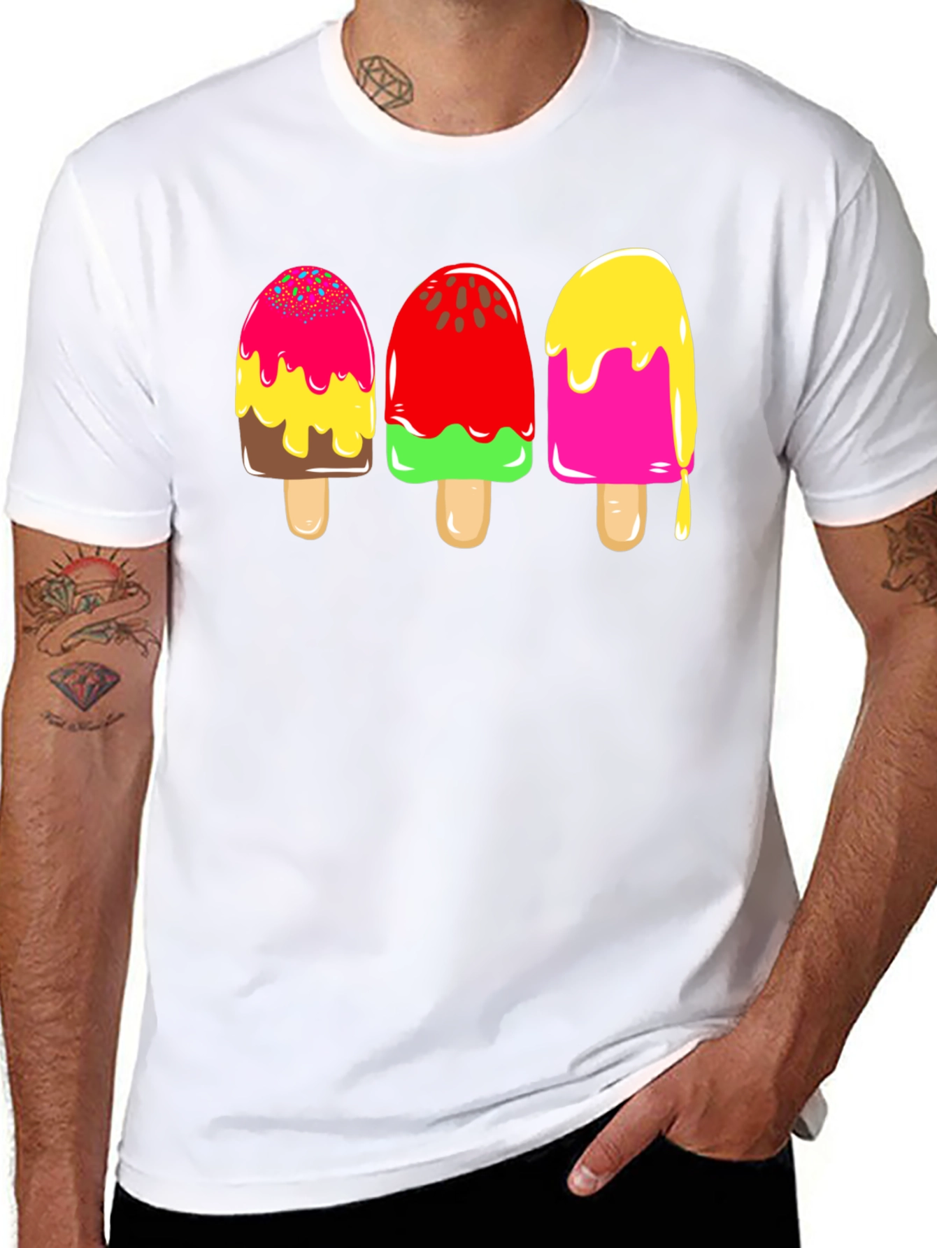 Black Fun Popsicle Graphic Tee - Summer Style view 8