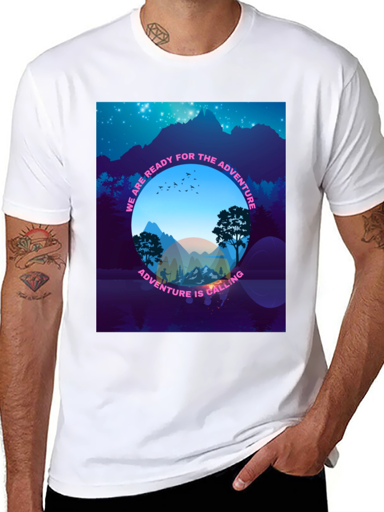 Black Adventure Calling T-Shirt - Ready for the Outdoors view 8