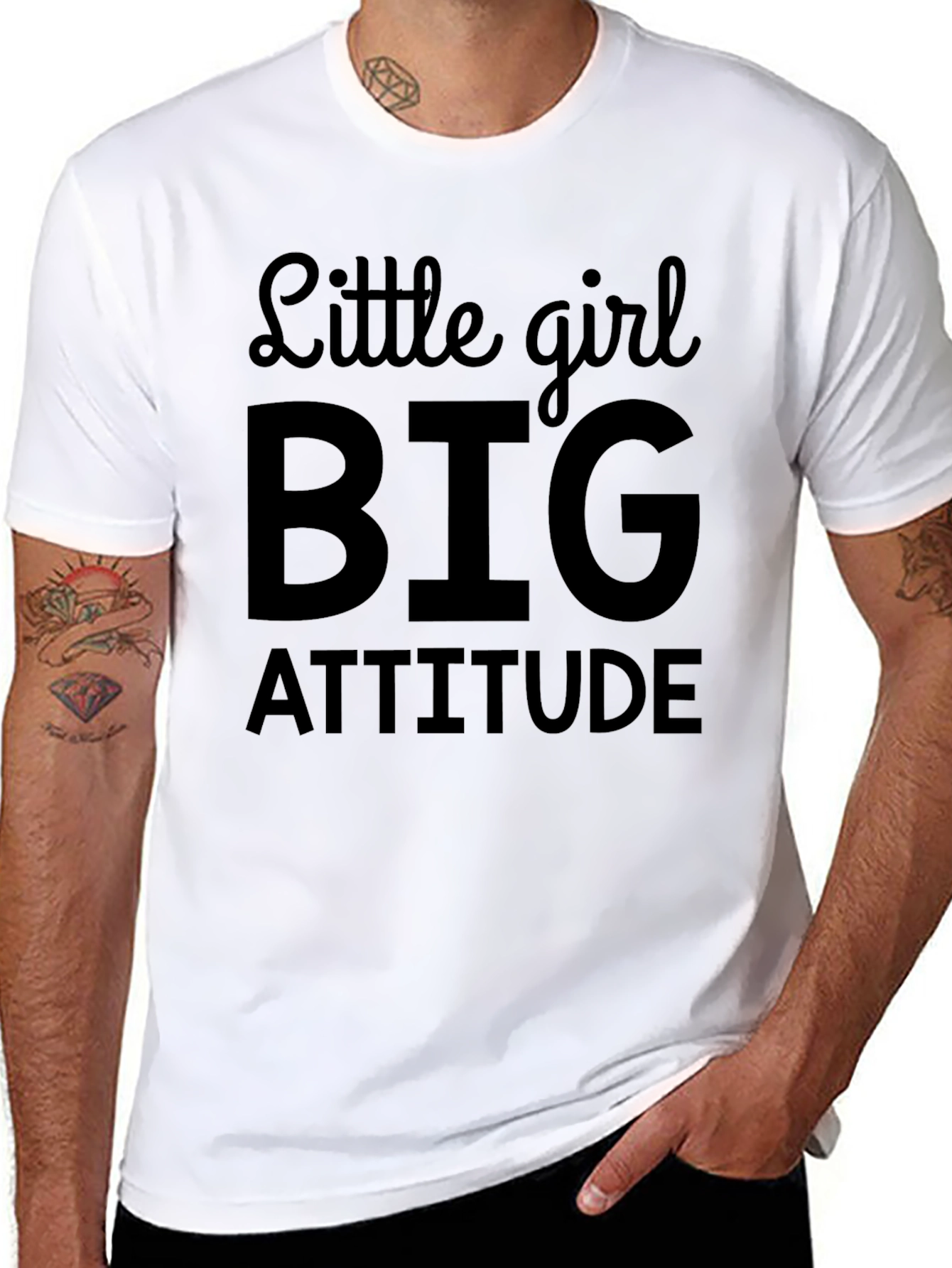 Black Little Girl Big Attitude Graphic T-Shirt view 8