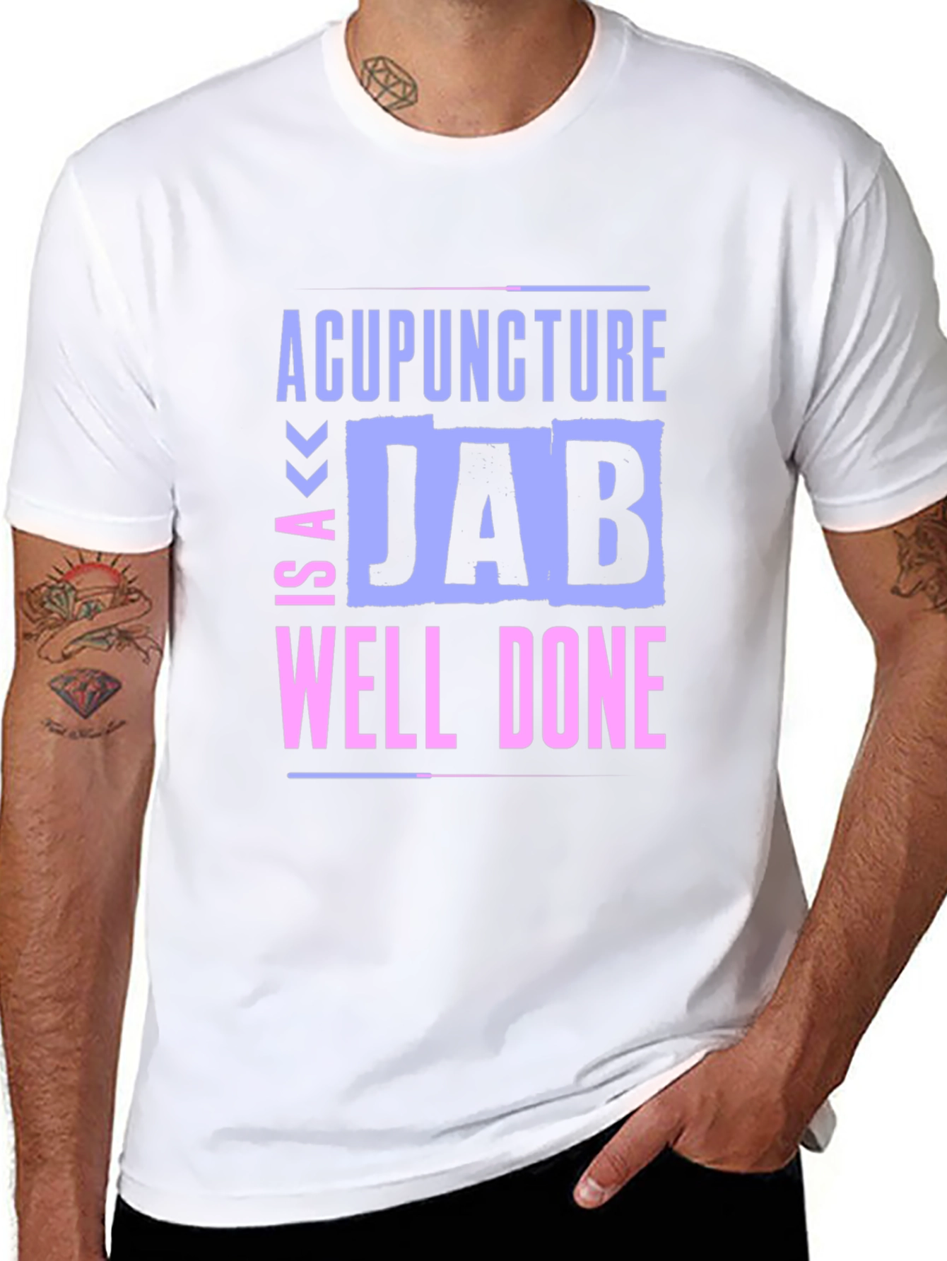 Black Acupuncture Well Done Black Graphic Tee view 8
