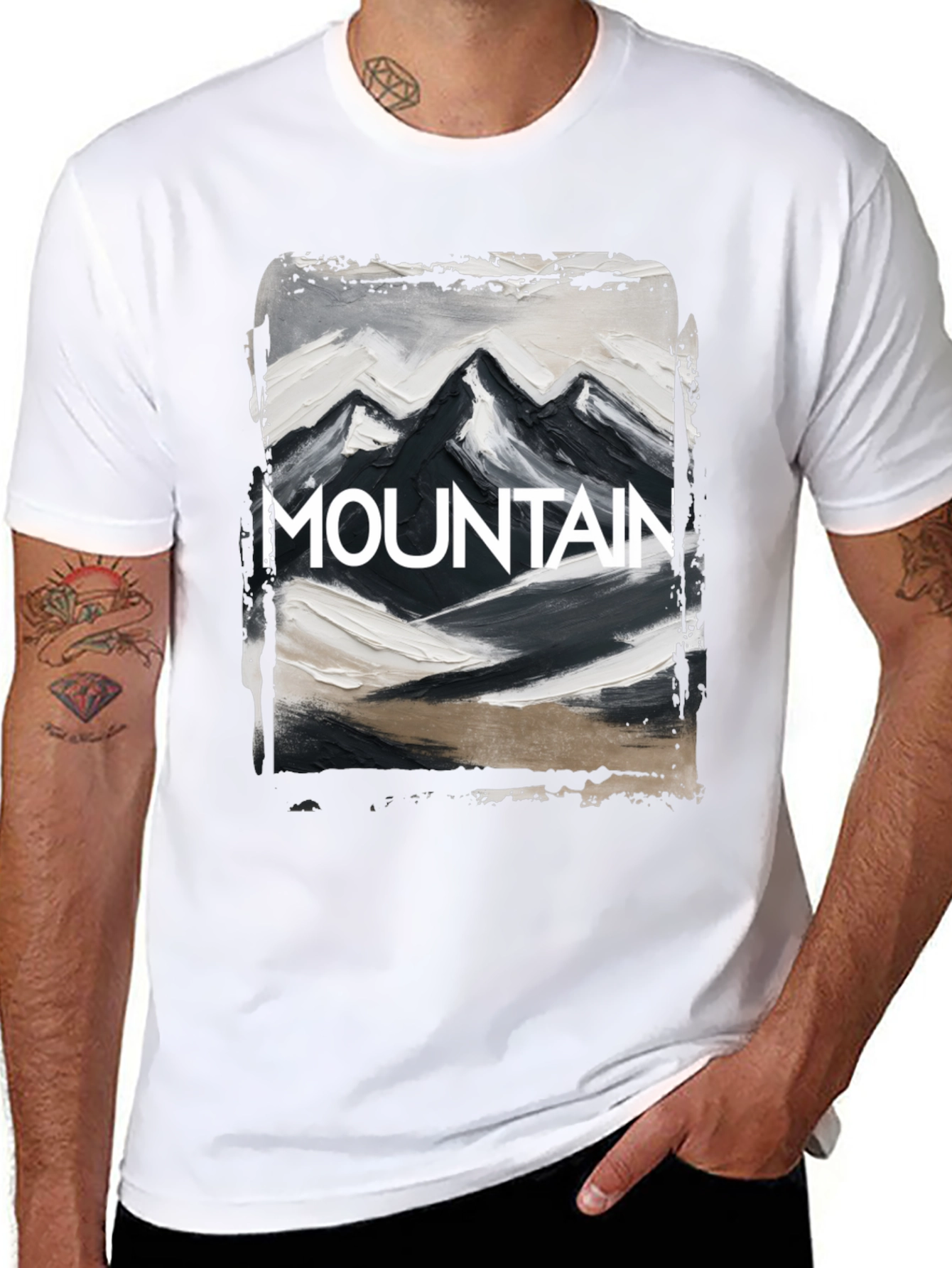Black Mountain Graphic Tee - Black Cotton Blend view 8
