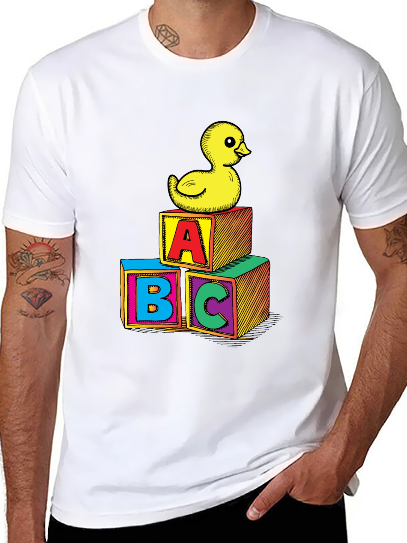 Black Duck & ABC Blocks Graphic Tee view 8