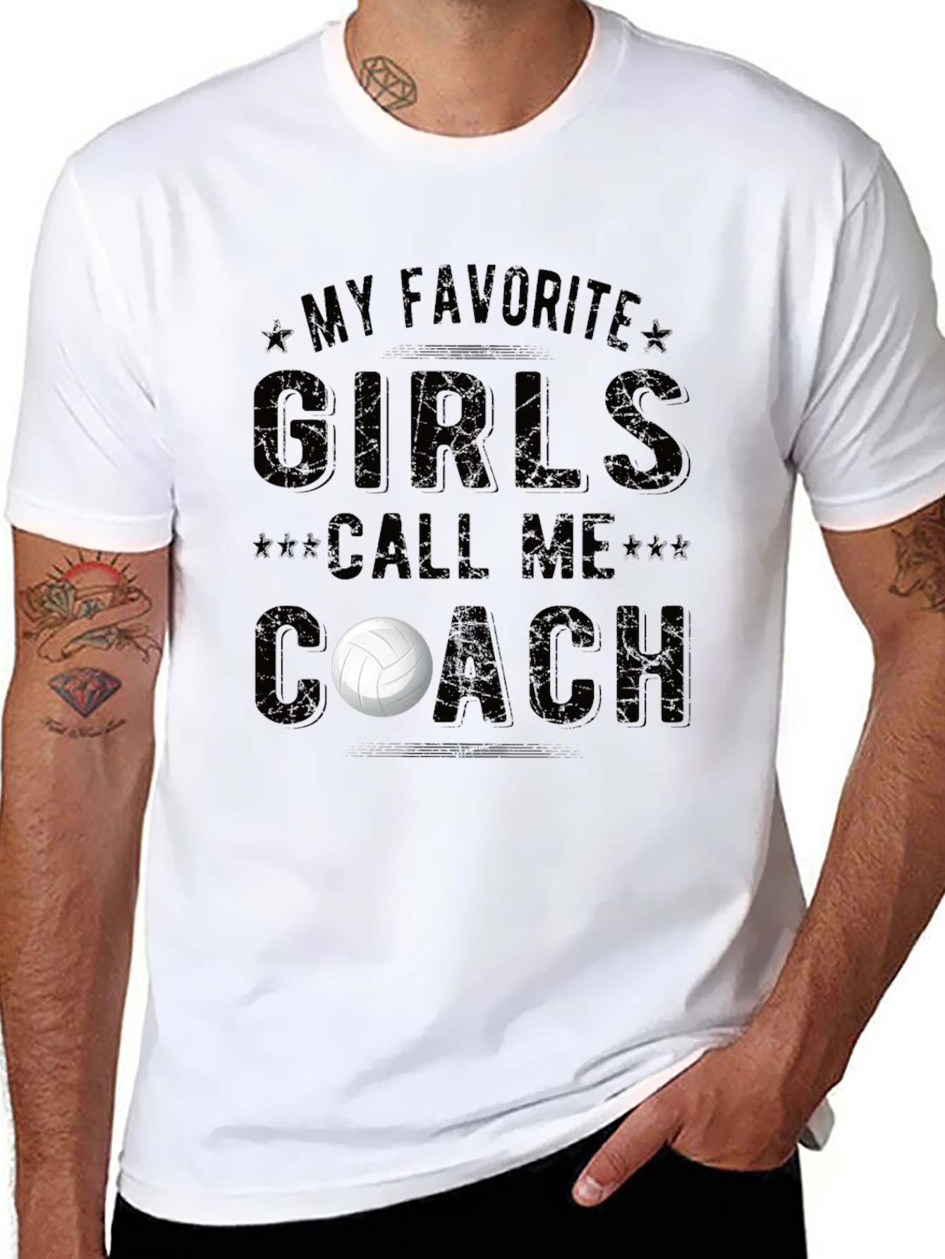 Black My Favorite Girls Call Me Coach T-Shirt view 8