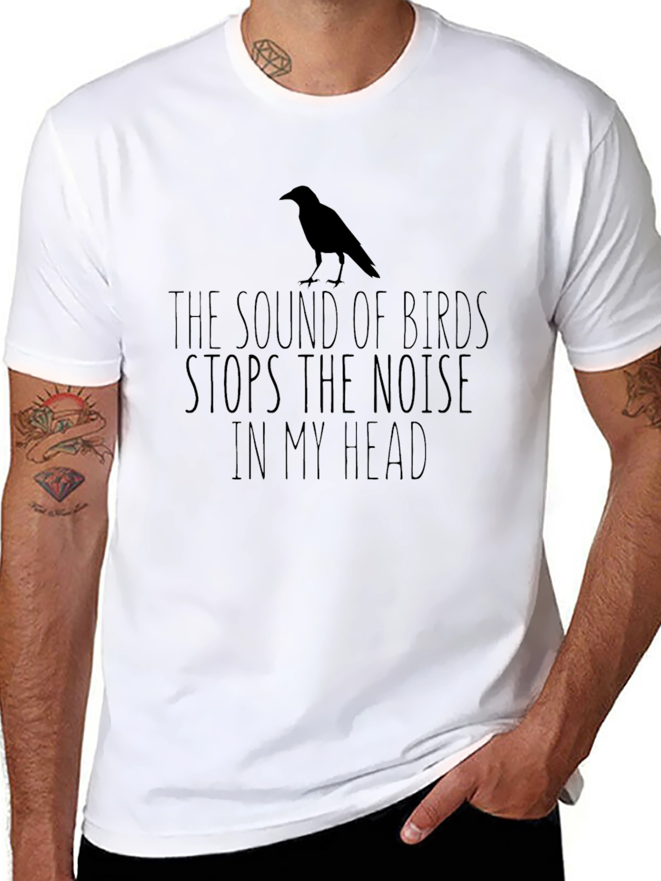 Black Raven Graphic T-Shirt - Nature Lover Tee view 8