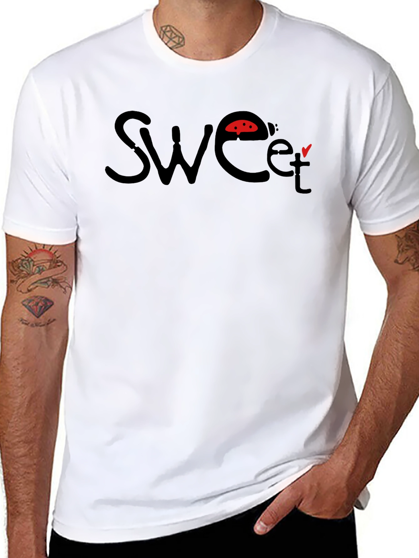 Black Sweet Ladybug Tee - Cute Graphic T-Shirt view 8