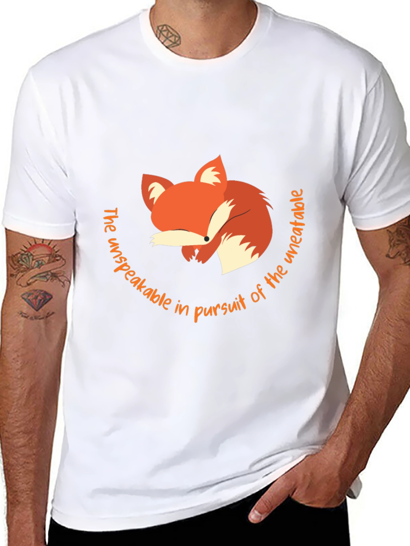Black Fox Graphic Tee -  Unspeakable Pursuit T-Shirt view 8