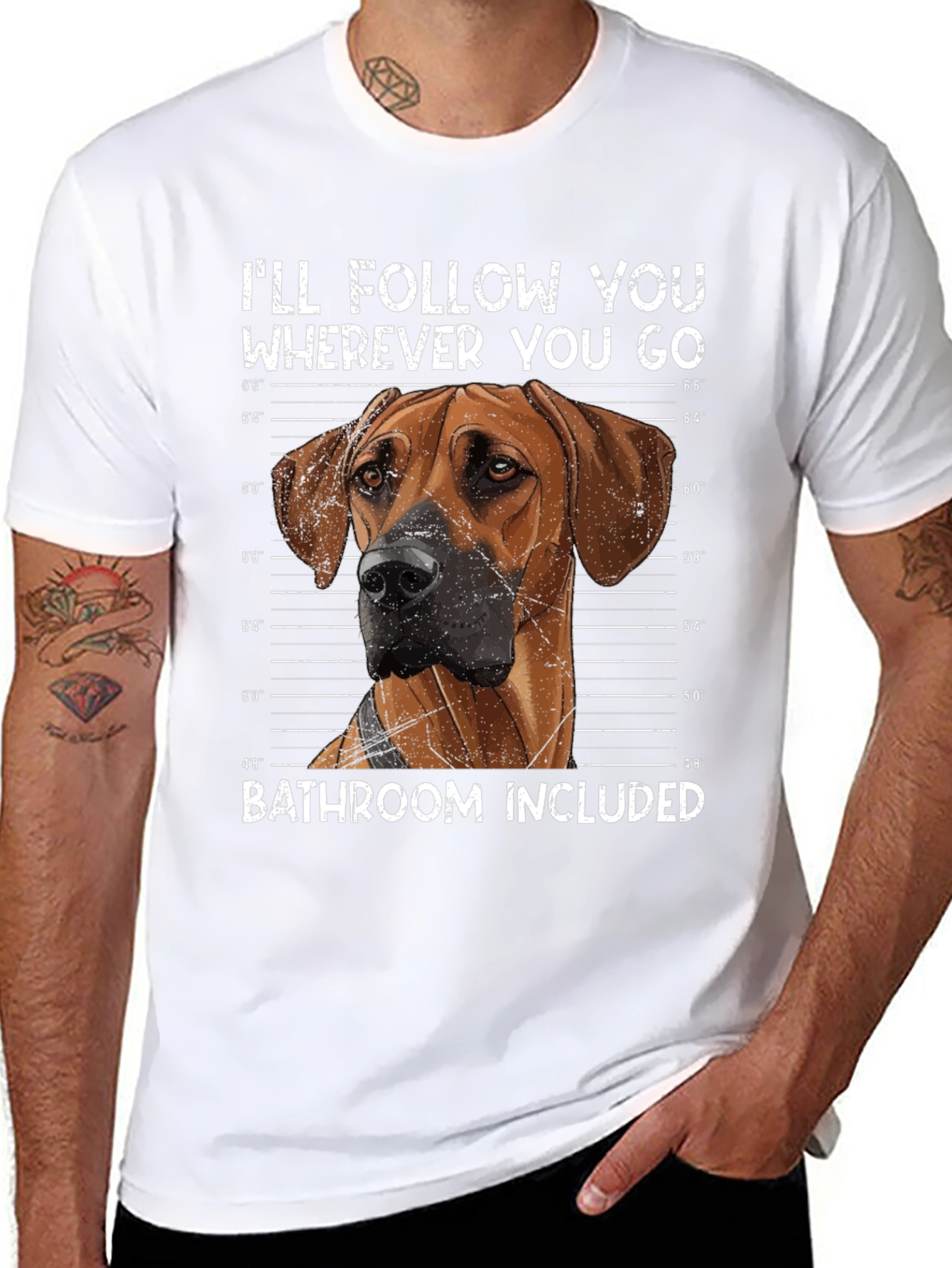 Black Dog Lover T-Shirt - I'll Follow You view 8