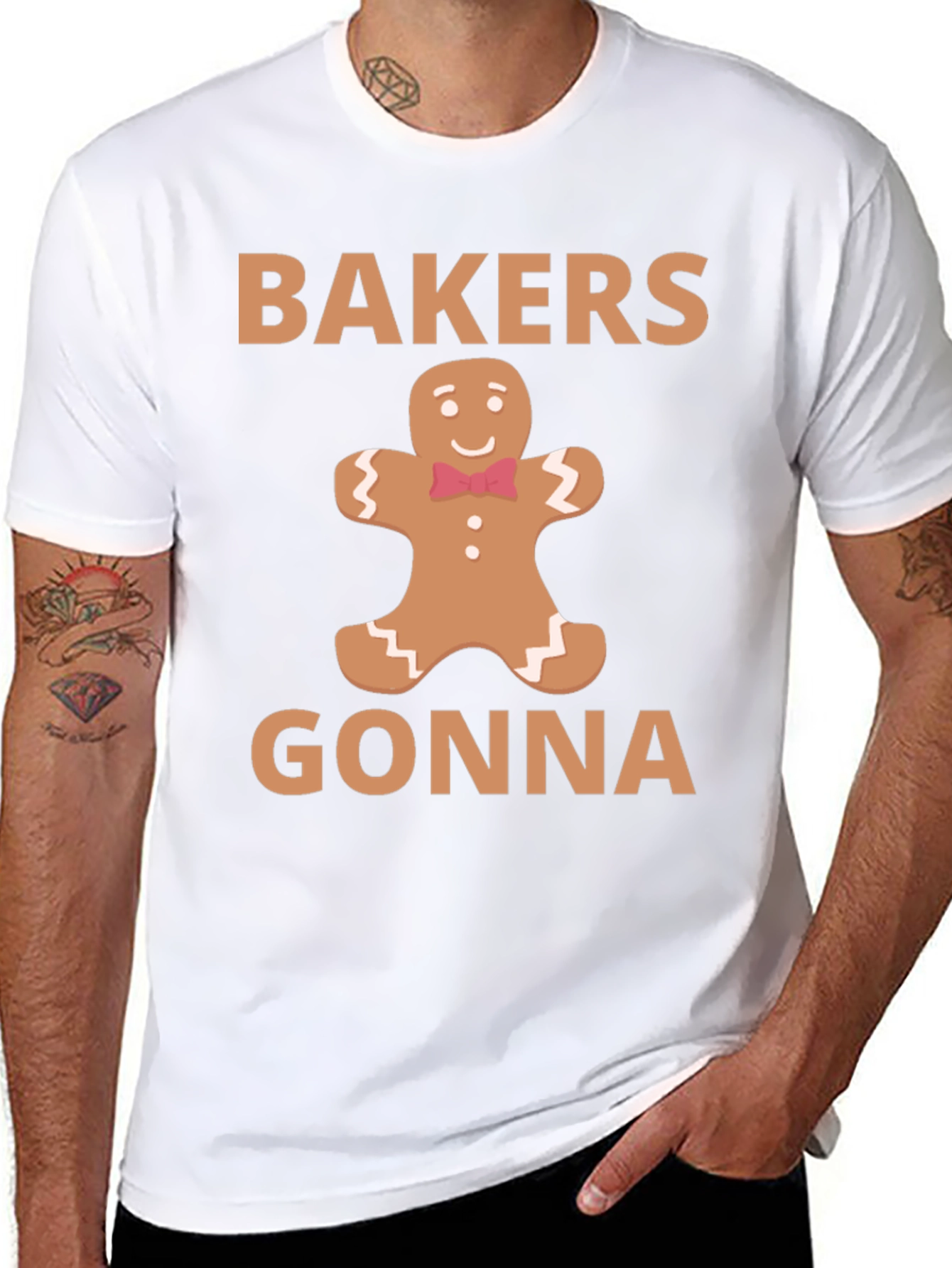 Black Bakers Gonna Bake Gingerbread T-Shirt view 8