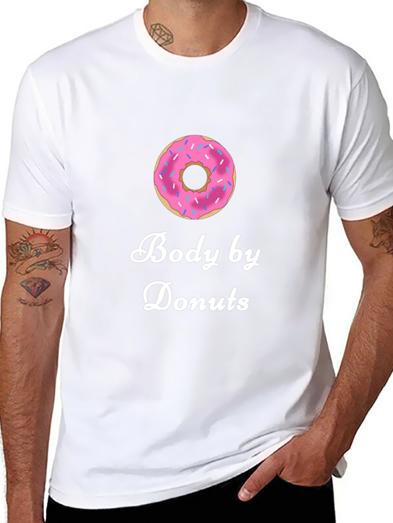 Black Body by Donuts T-Shirt - Funny Foodie Tee view 8