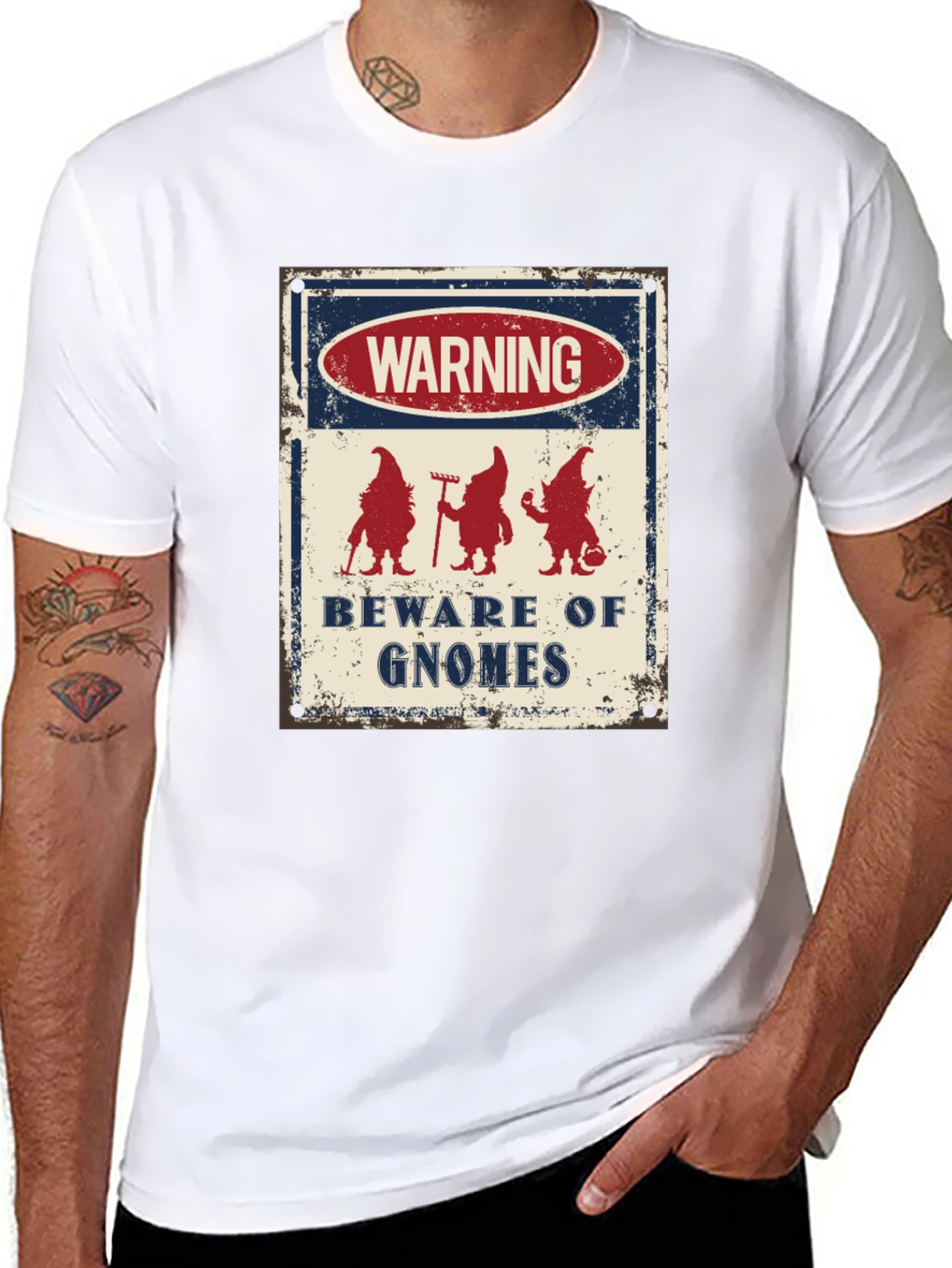 Beware of Gnomes Graphic Tee - 8