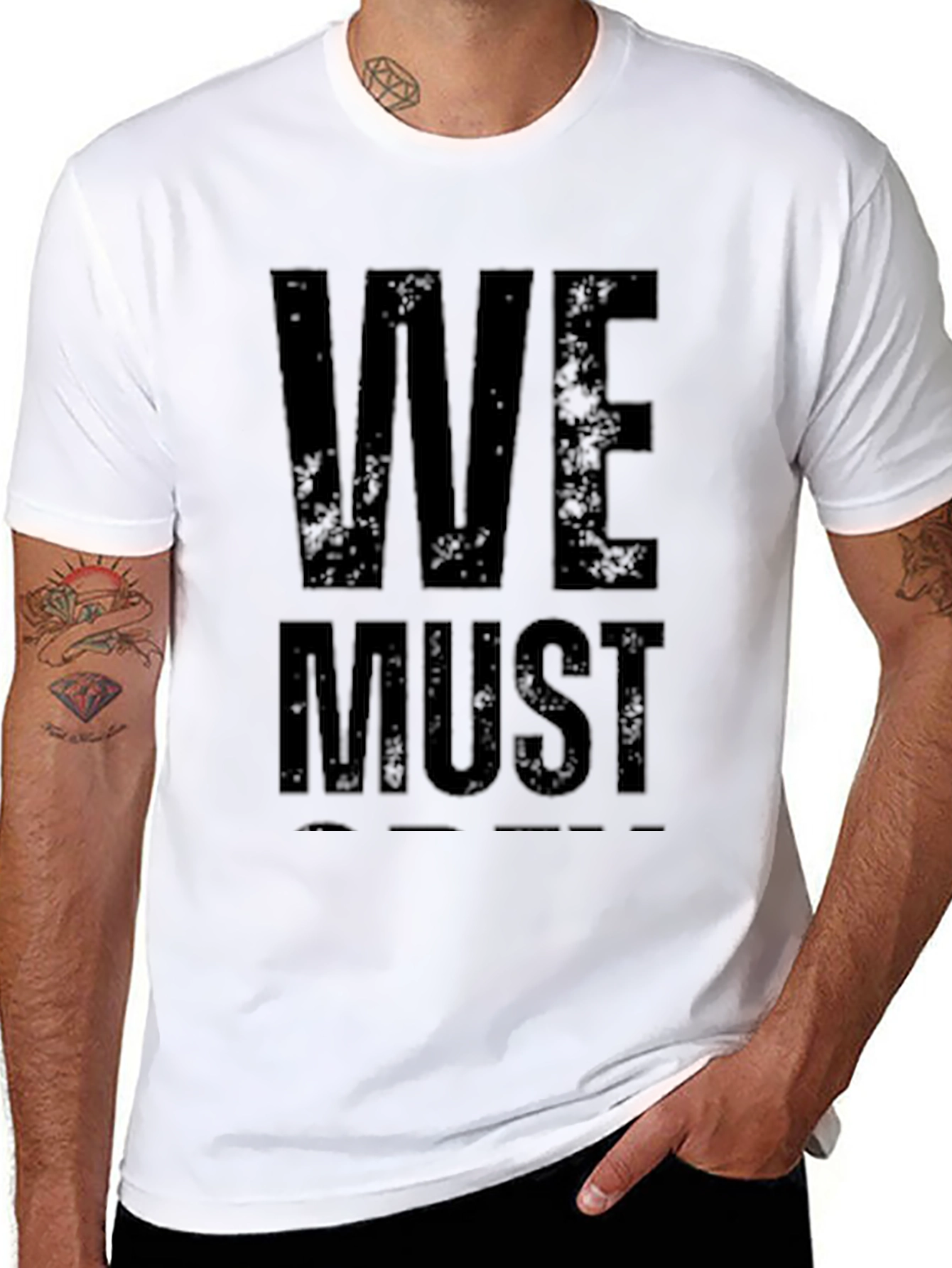 Black We Must Protect T-Shirt - Black Graphic Tee view 8