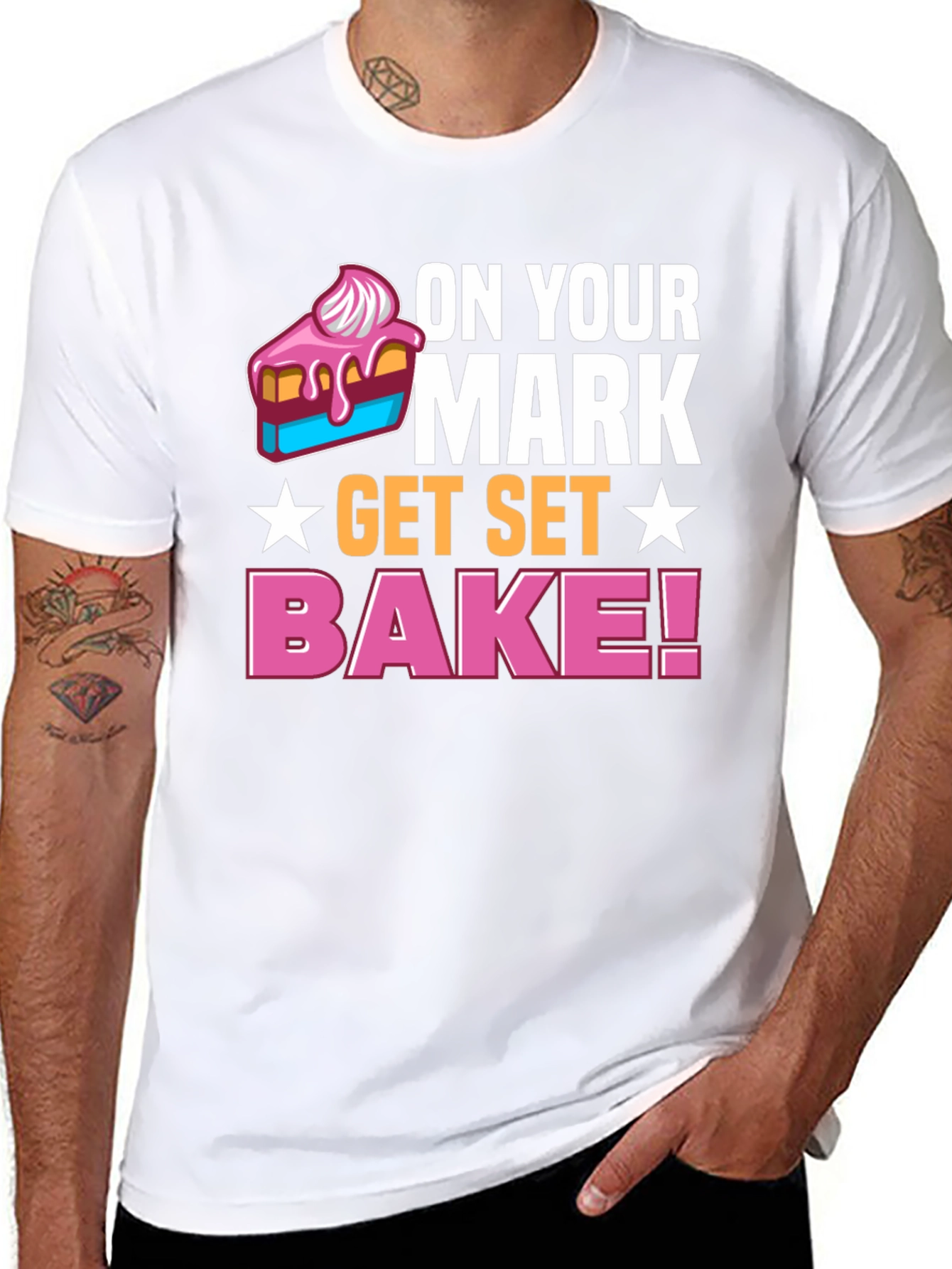 Black On Your Mark Get Set Bake! T-Shirt view 8
