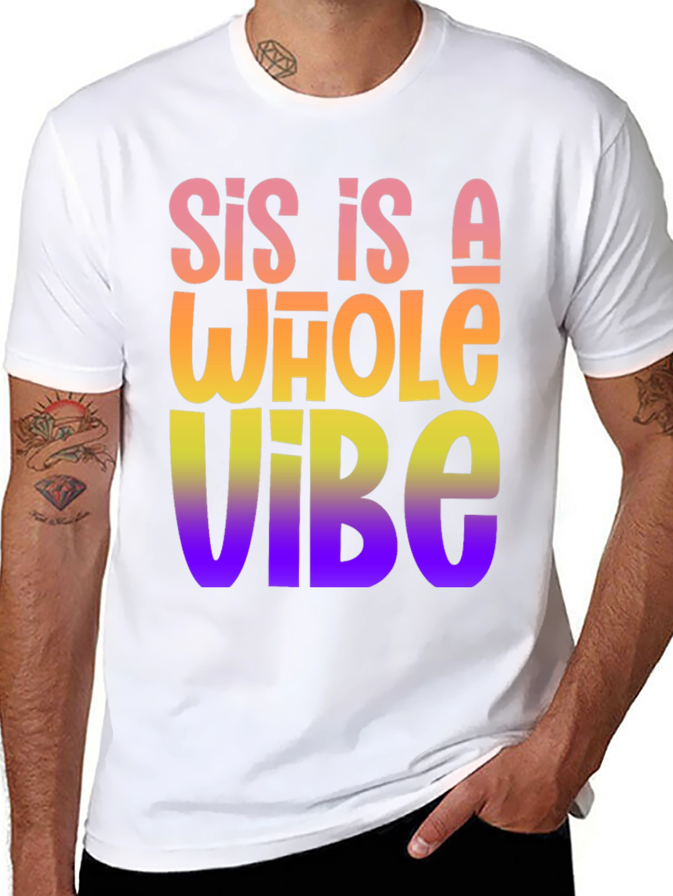 Black Sis Is A Whole Vibe Graphic Tee view 8