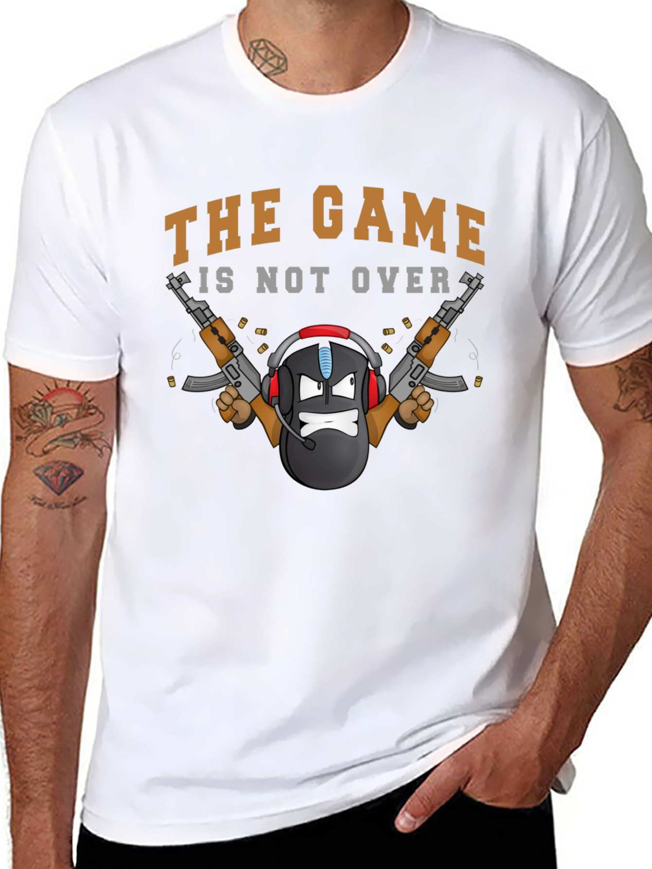 Black The Game Is Not Over T-Shirt view 8