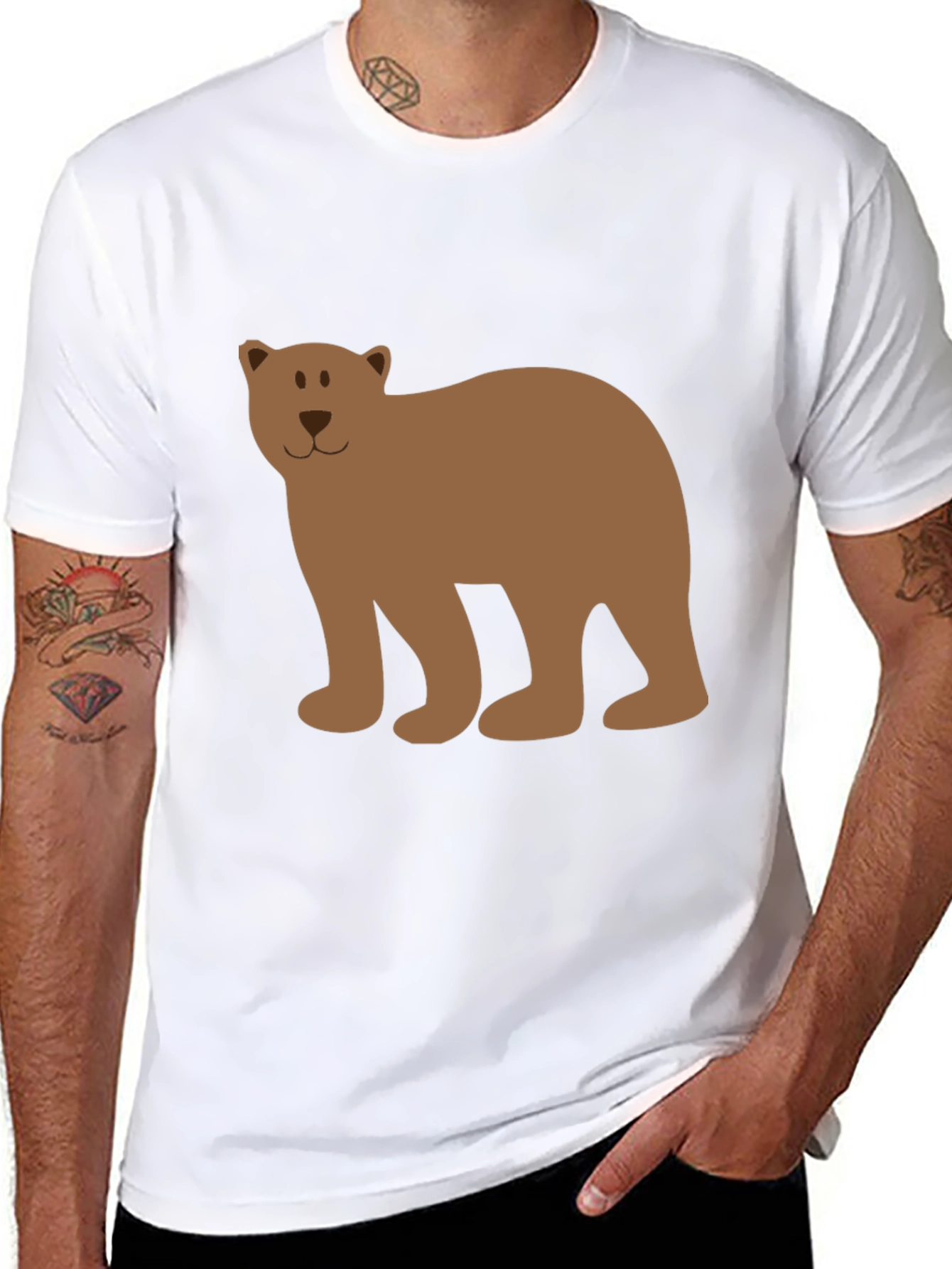 Black Bear Graphic Tee - Casual Black T-Shirt view 8