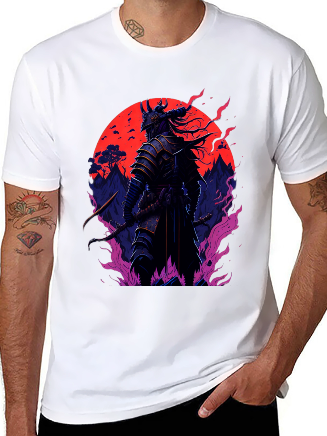 Black Samurai Warrior T-Shirt - Dark Graphic Tee view 8