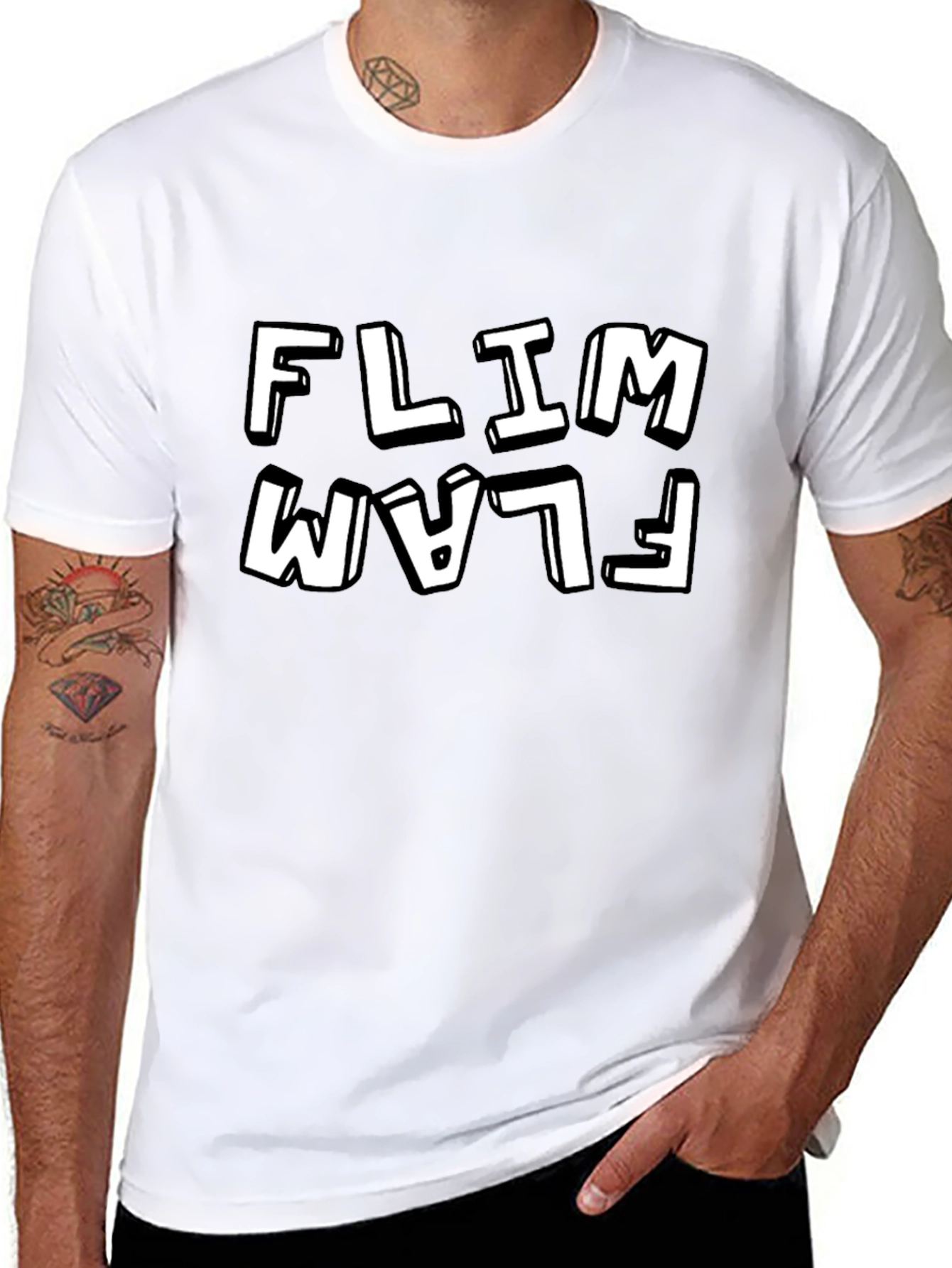 Black Flim Flam Black Graphic Tee - Men's Short Sleeve view 8