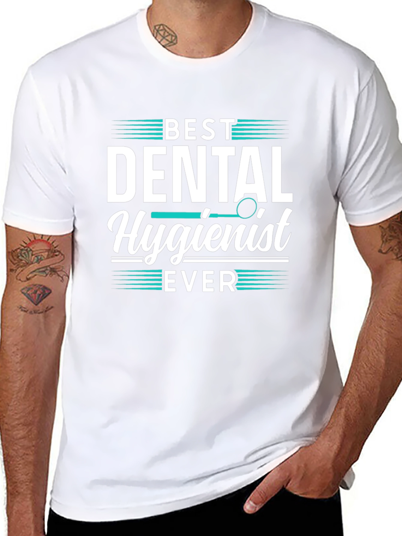 Black Best Dental Hygienist Ever Tee Shirt view 8