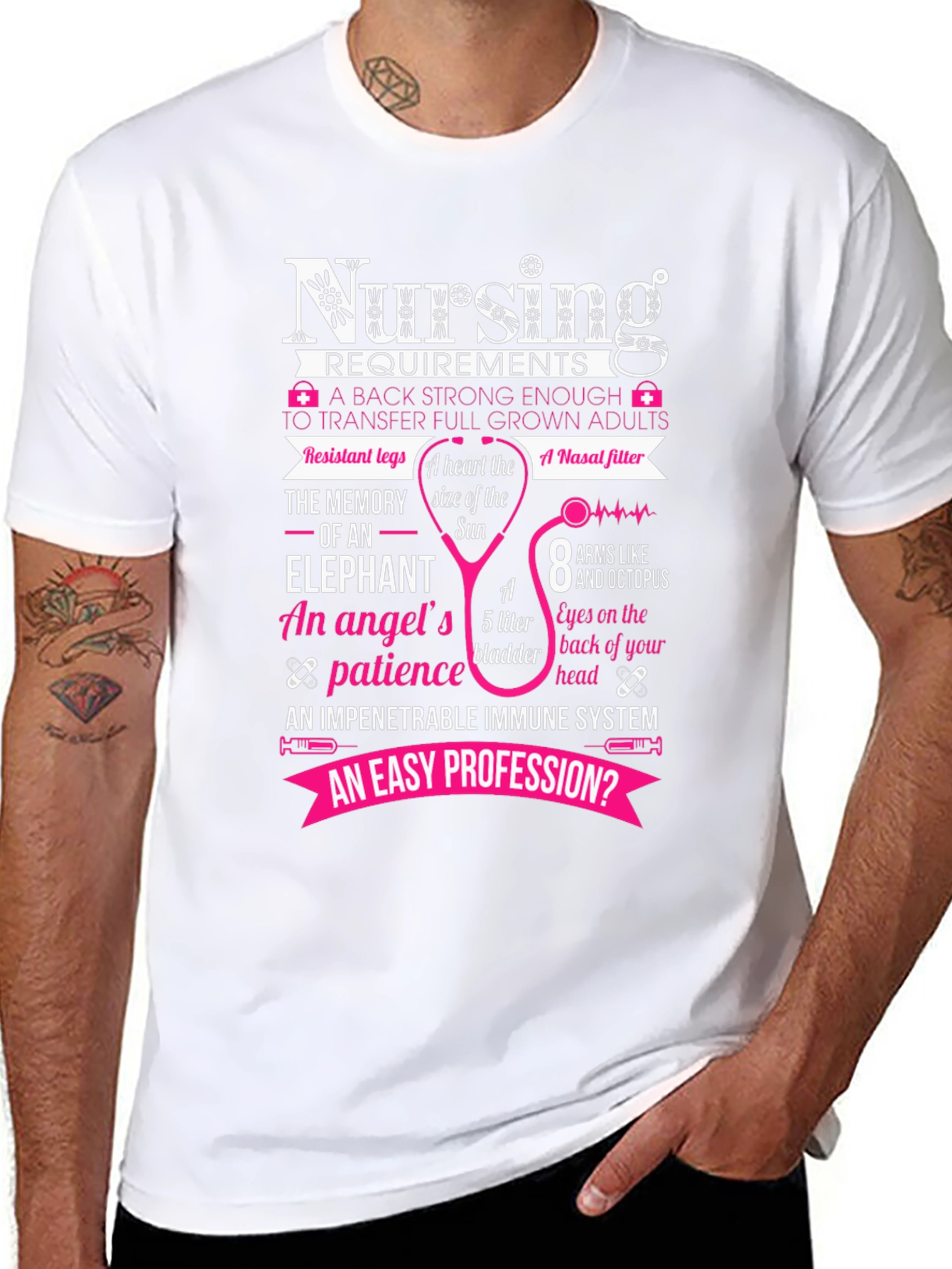 Black Nursing Requirements Black T-Shirt view 8