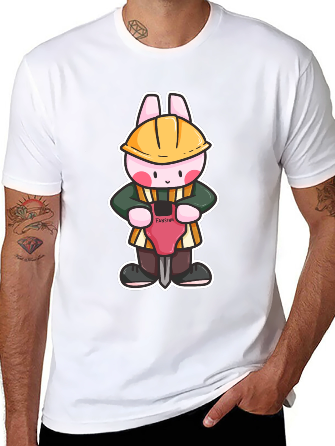 Black Bunny Builder Graphic Tee - Black view 8