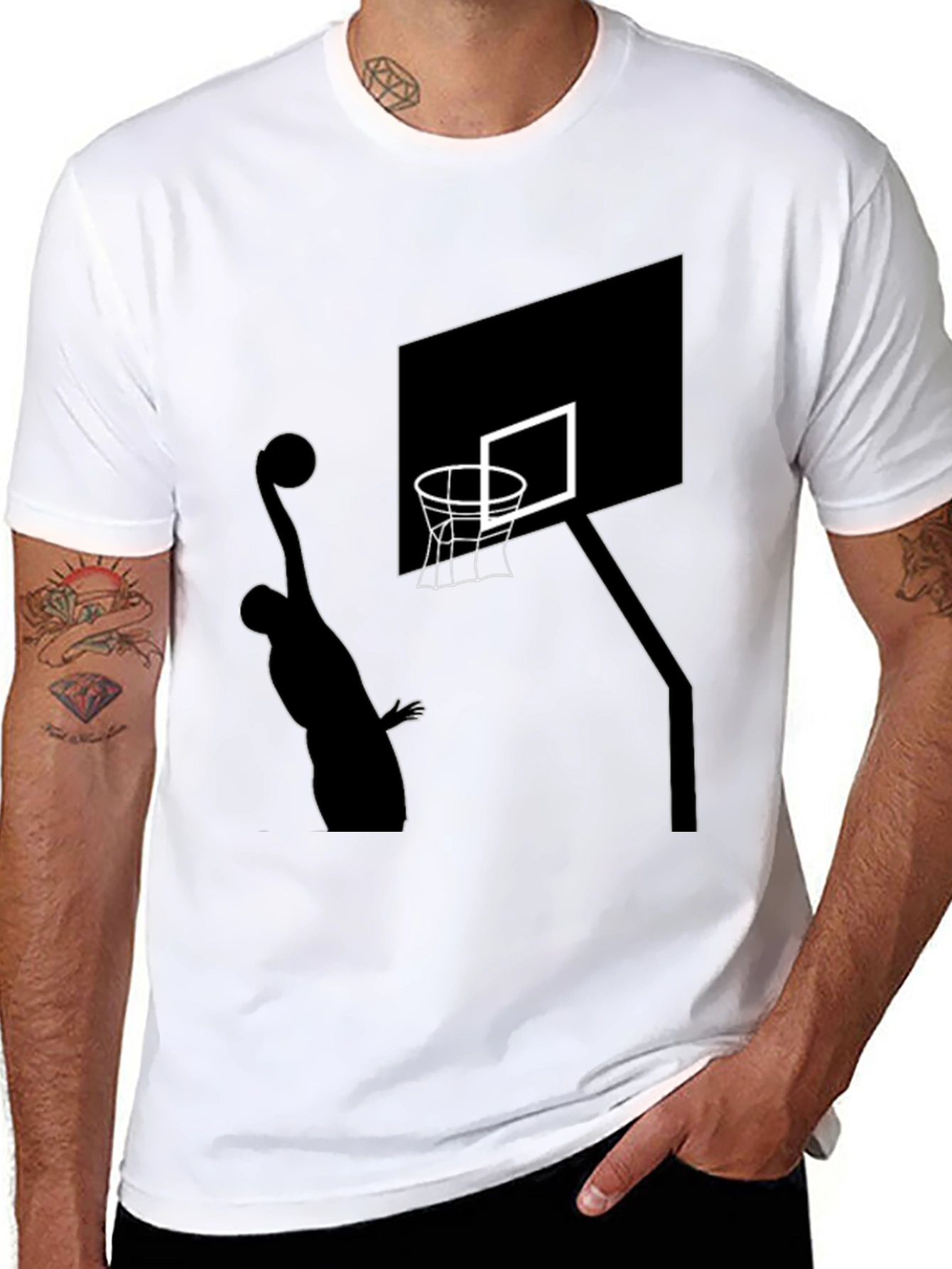 Black Basketball Graphic T-Shirt view 8