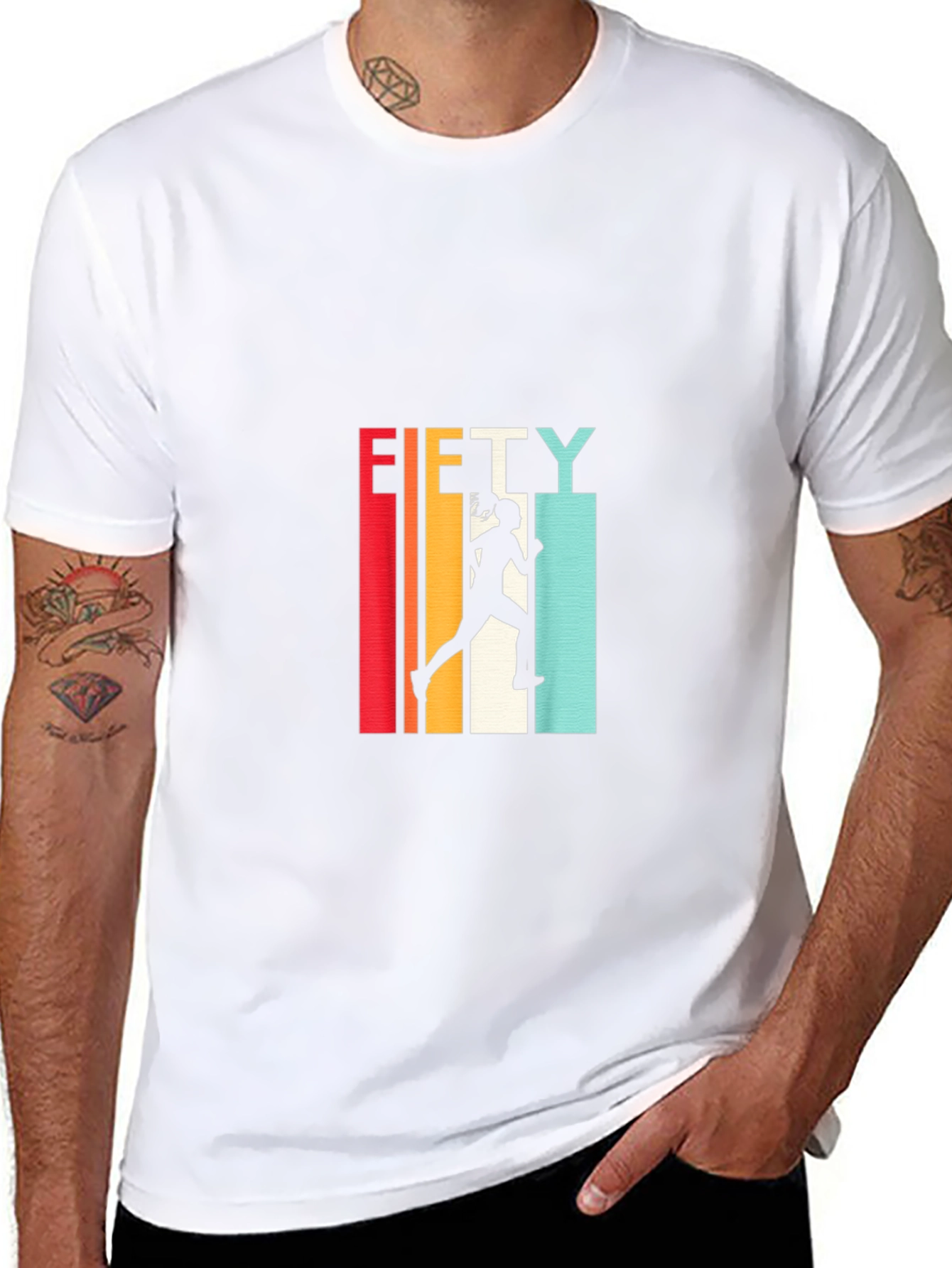 Black Retro Fifty Runner T-Shirt view 8