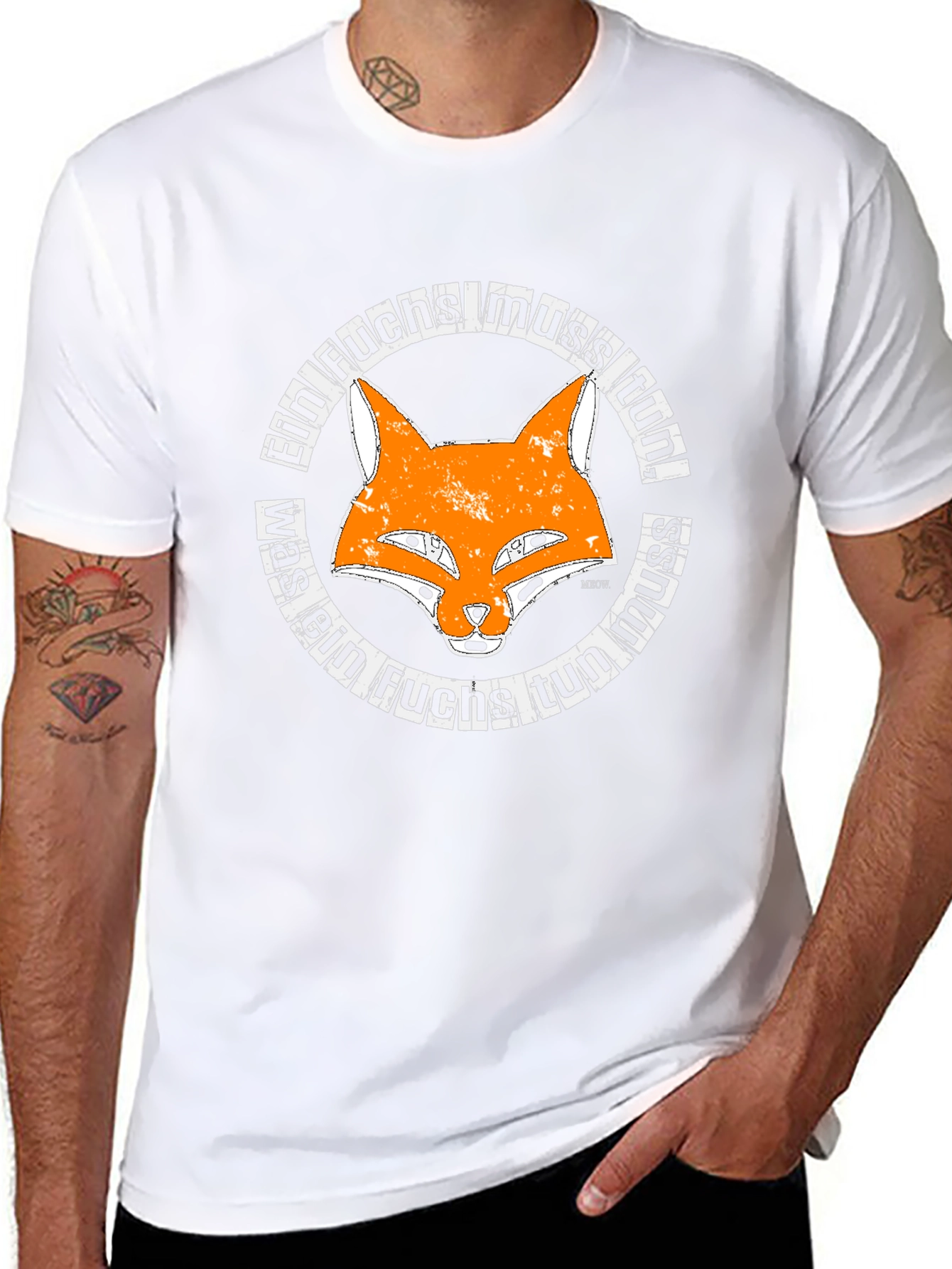 Black Ein Fuchs T-Shirt - Fox Graphic Tee view 8