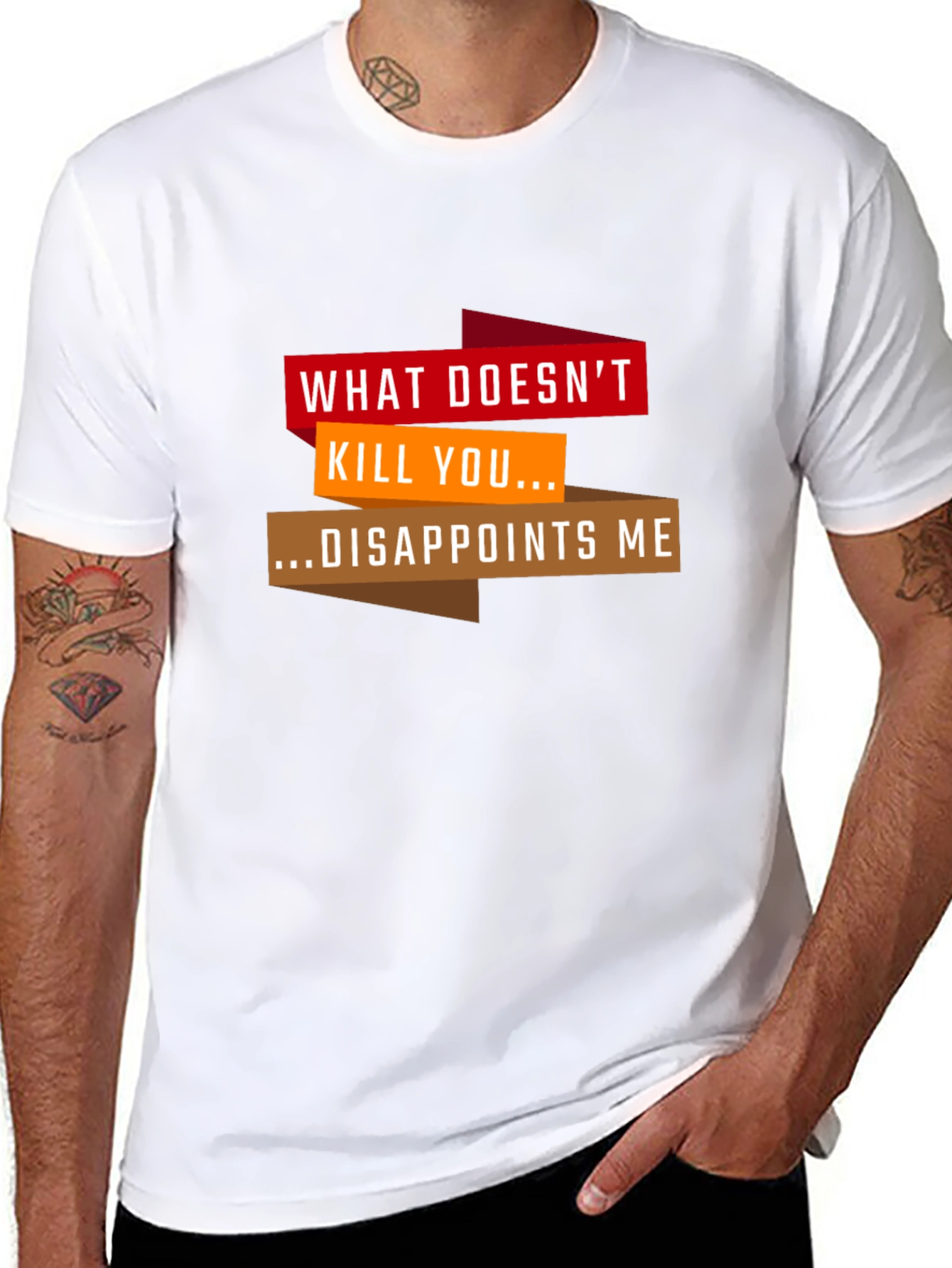 Black What Doesn't Kill You Funny Graphic Tee view 8