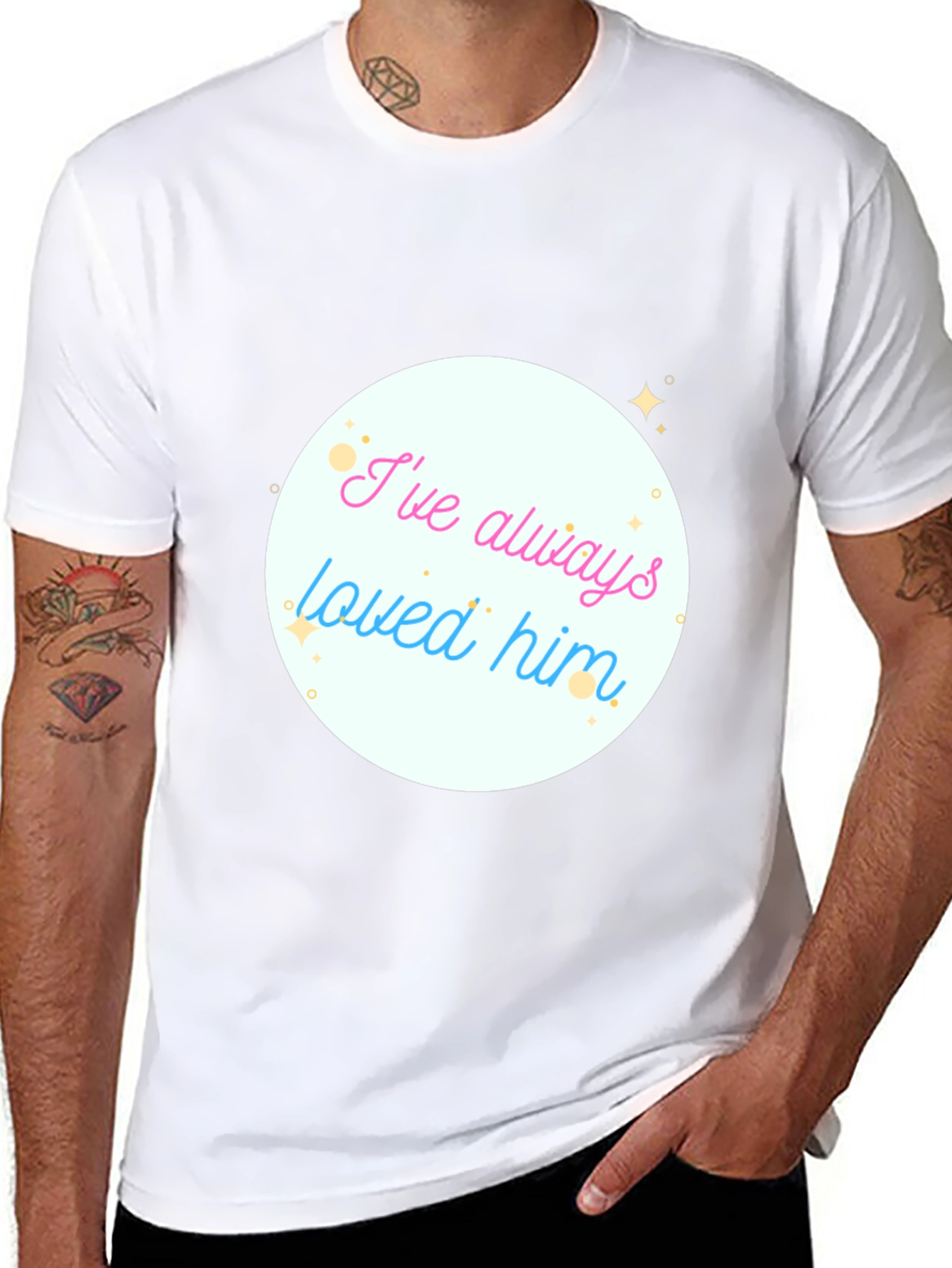 Black I've Always Loved Him Graphic Tee - Soft Cotton Blend view 8