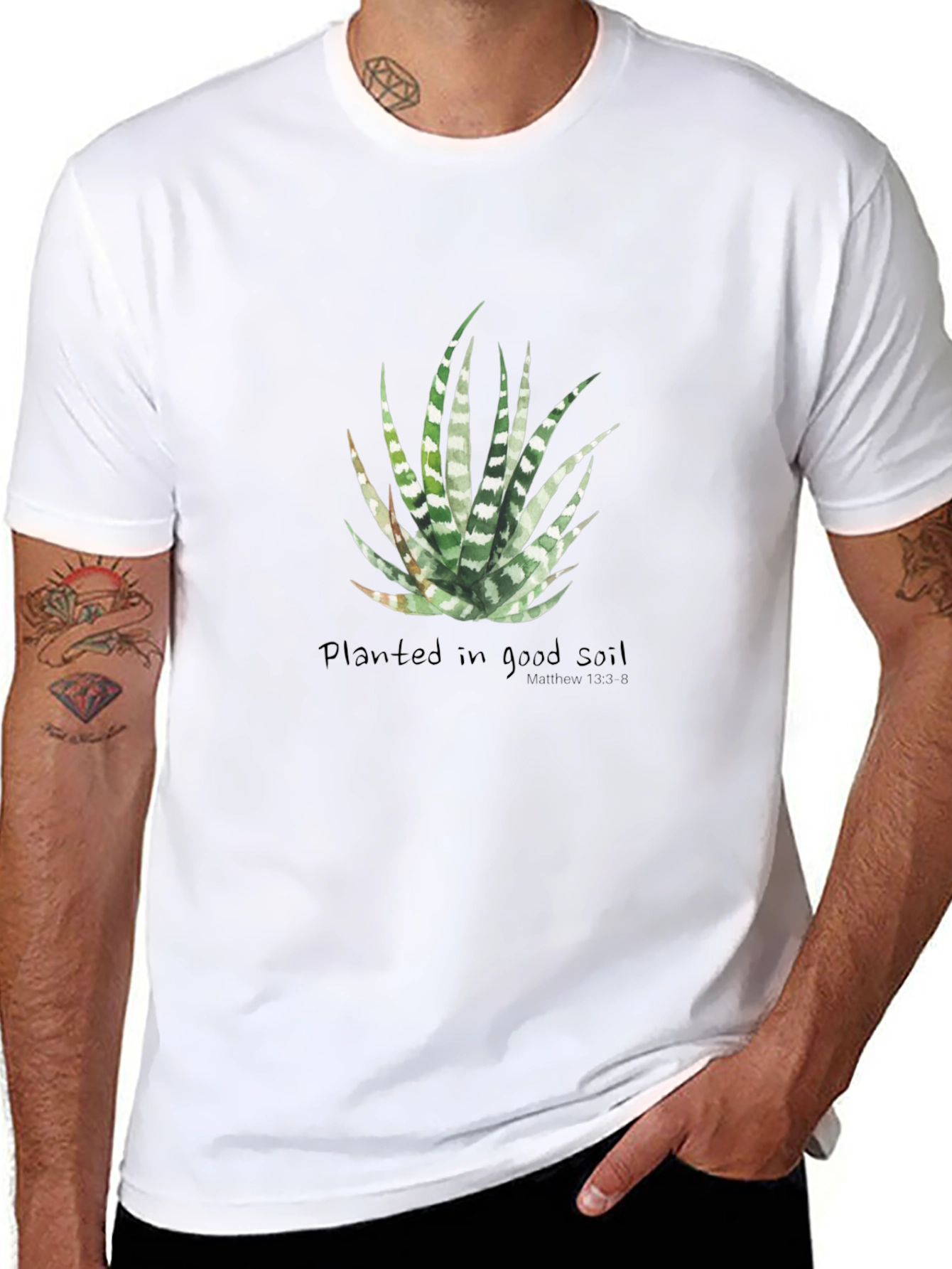Black Planted in Good Soil Graphic Tee - Black view 8
