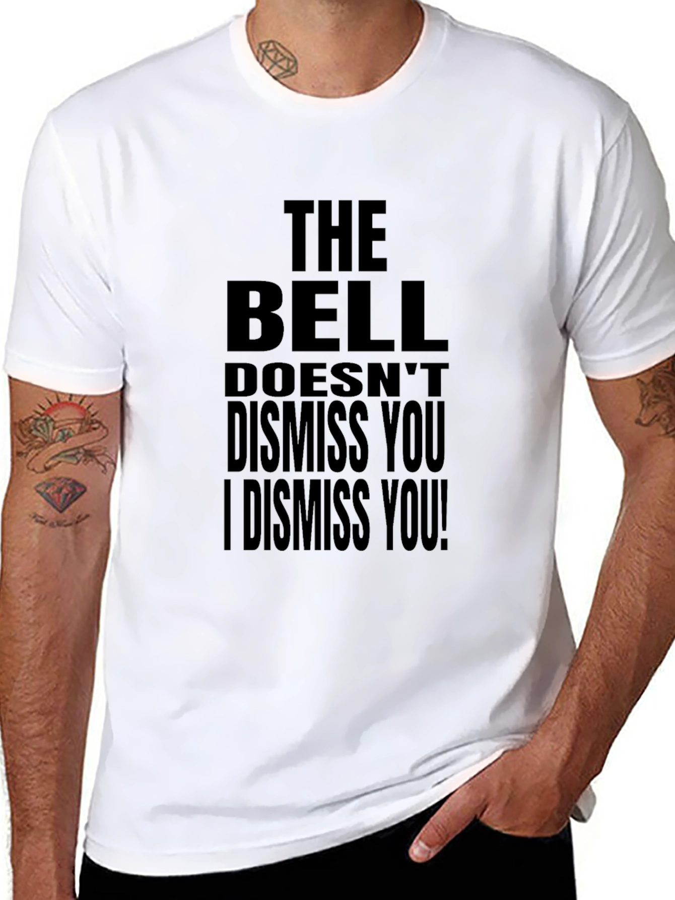 Black The Bell Doesn't Dismiss You Black T-Shirt view 8