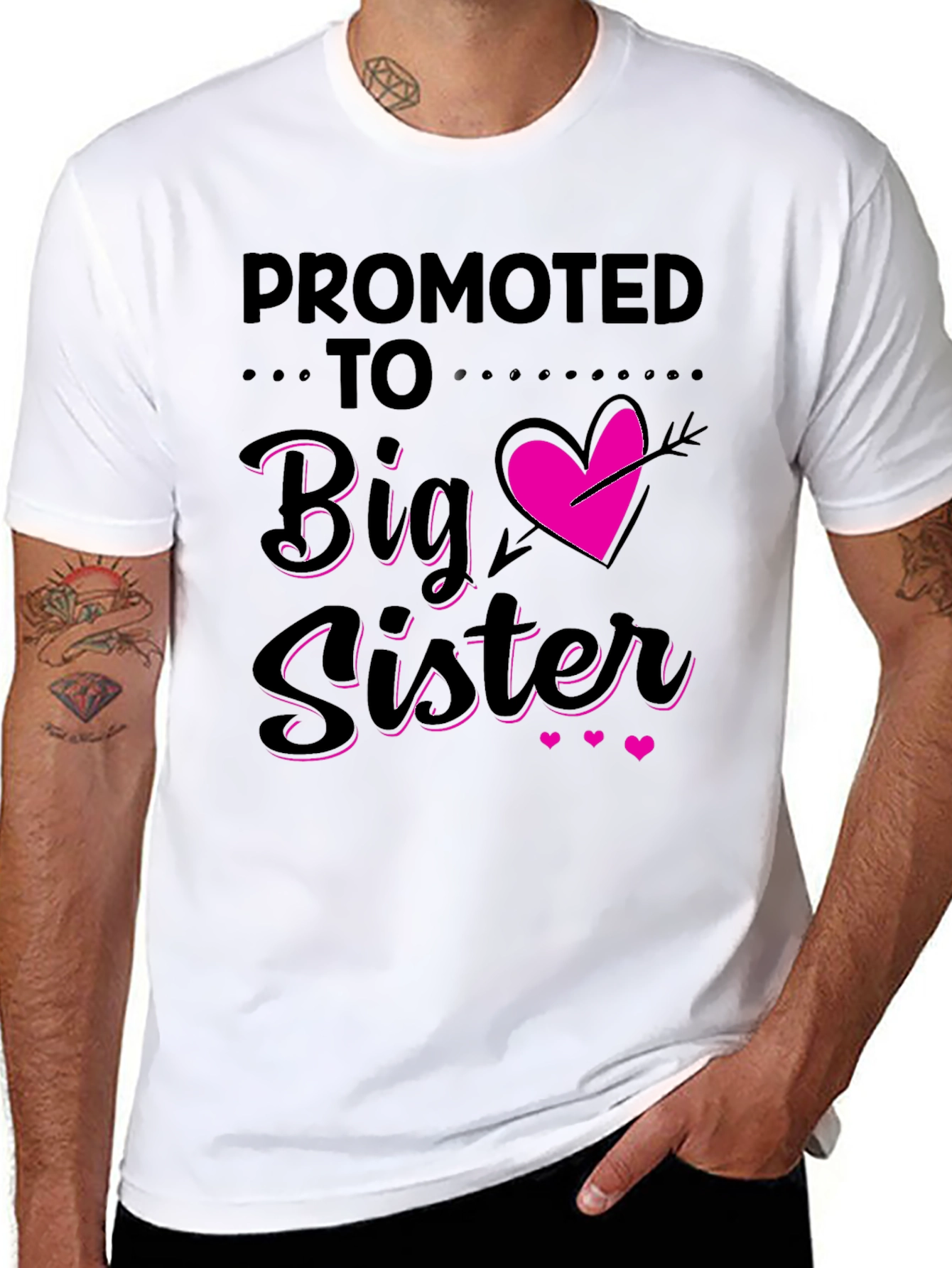 Black Promoted to Big Sister T-Shirt view 8